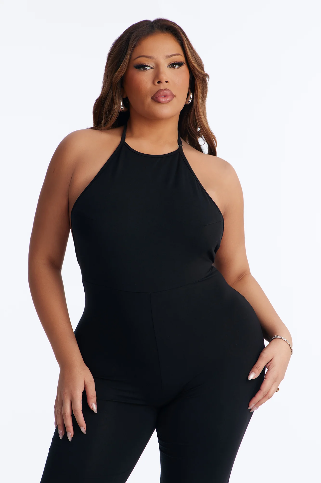Belen Backless Flare Jumpsuit - Black - Image 6