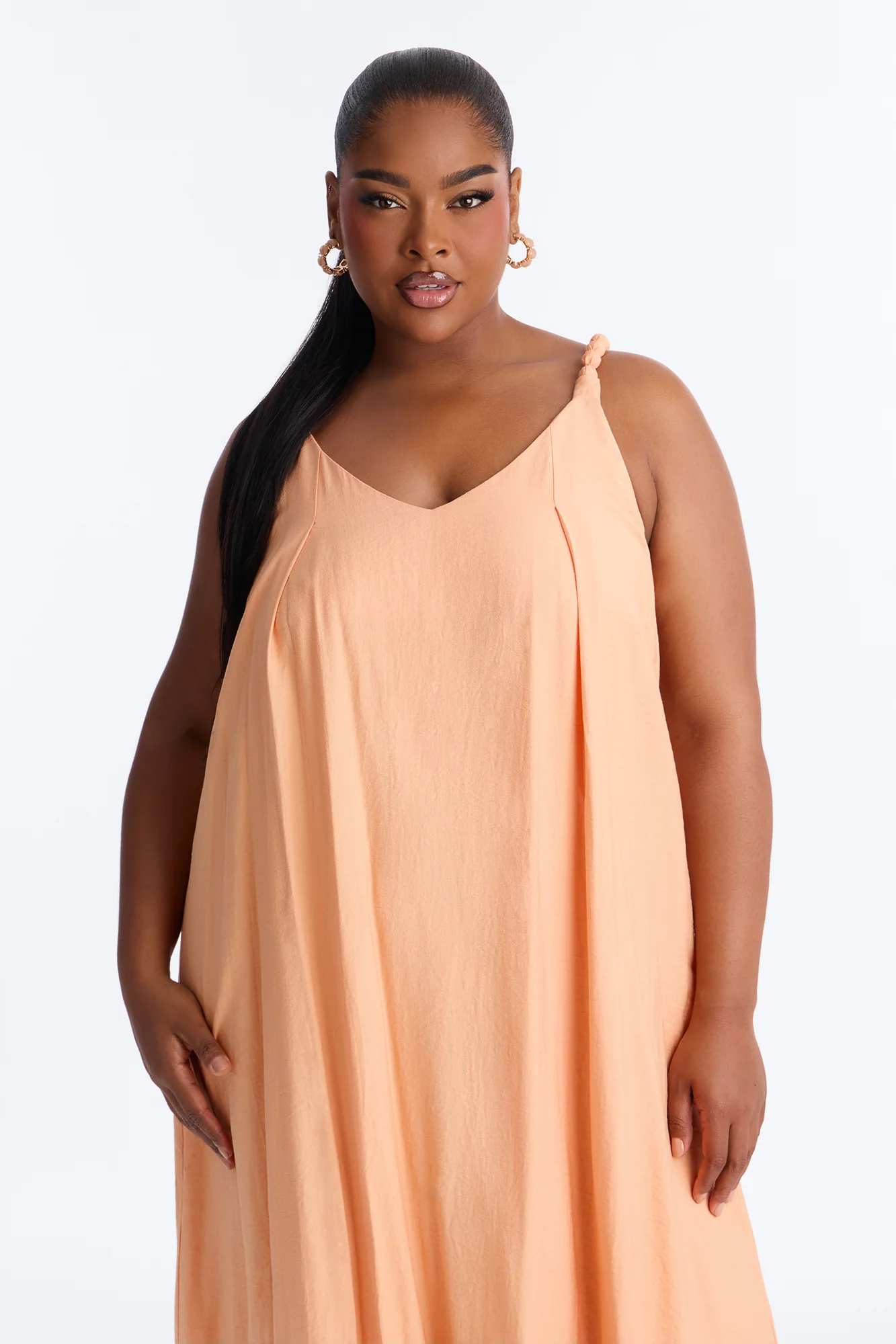 Belia Linen Maxi Dress - Orange - Image 6