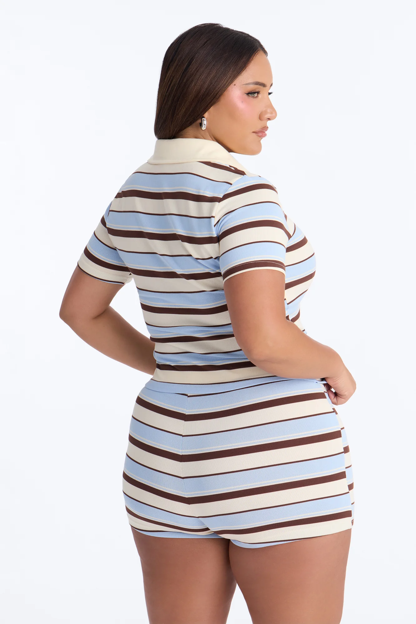 Bella Striped Short Set - Blue/combo - Image 8