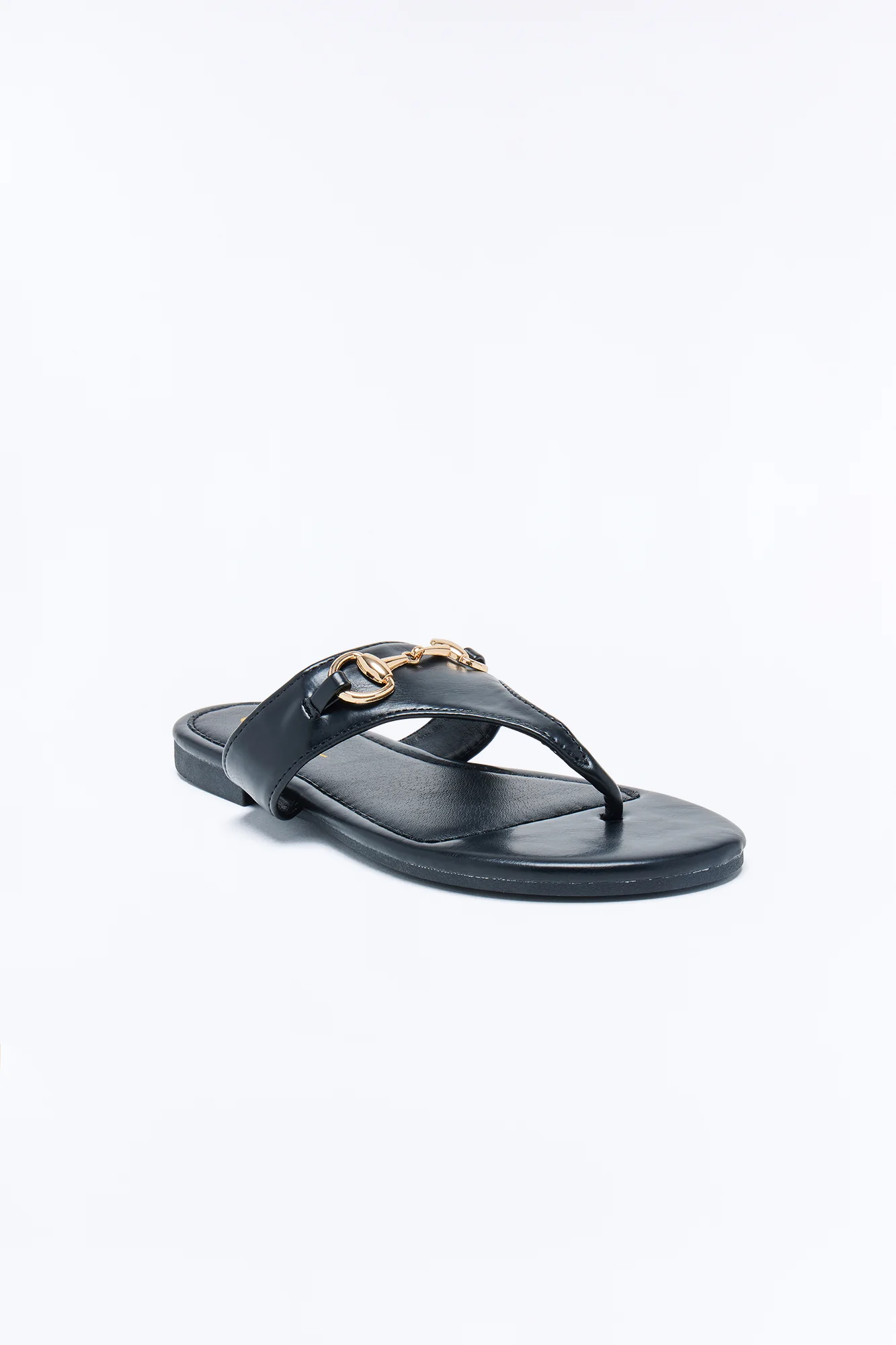 Bello Hardware Flip Flops - Black - Image 2