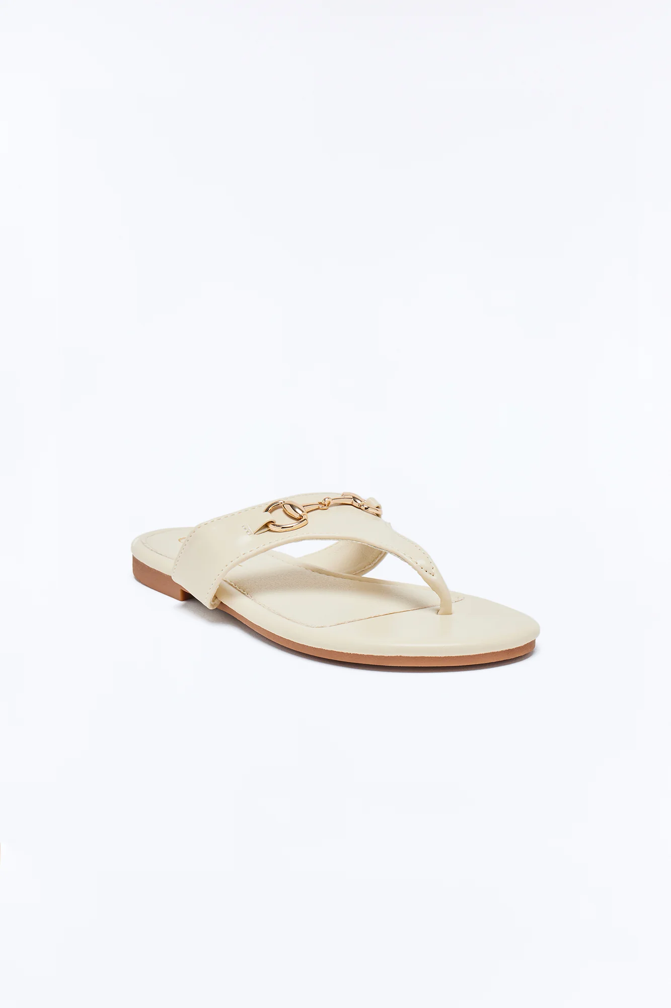 Bello Hardware Flip Flops - Ivory - Image 2