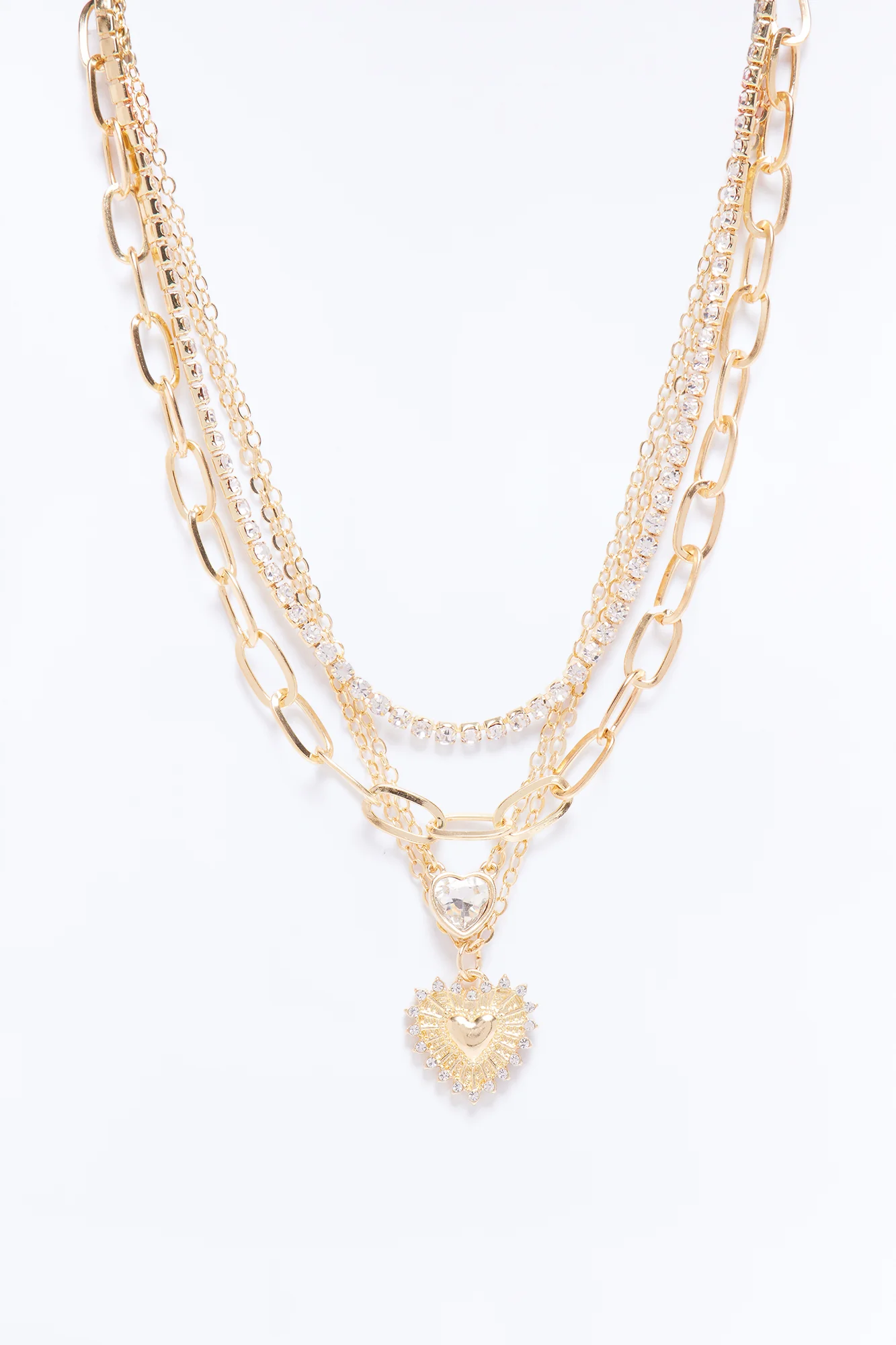 Belong Together Heart Layered Necklace - Gold - Image 3