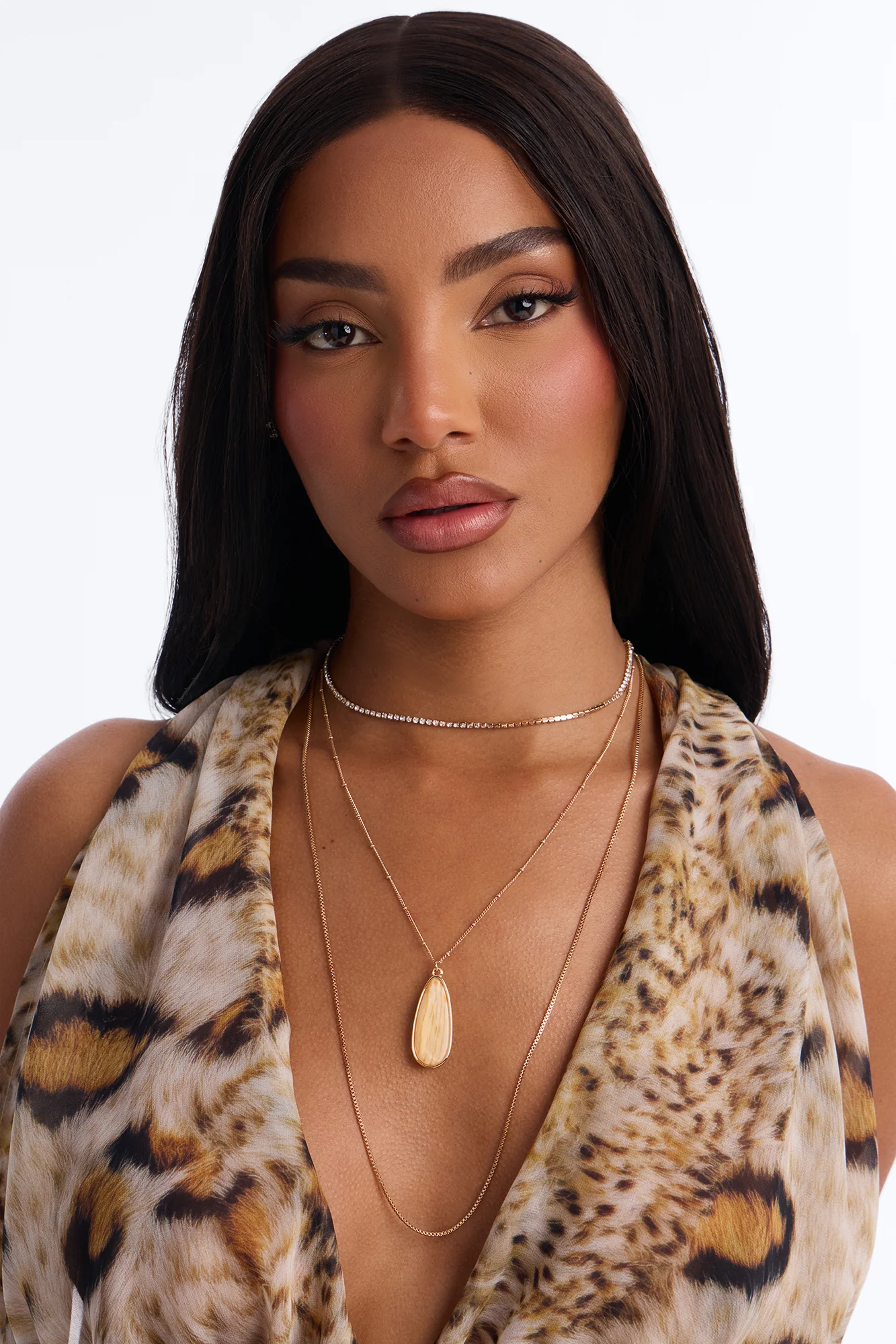 Beloved Jeweled Layered Necklace - Gold - Image 2
