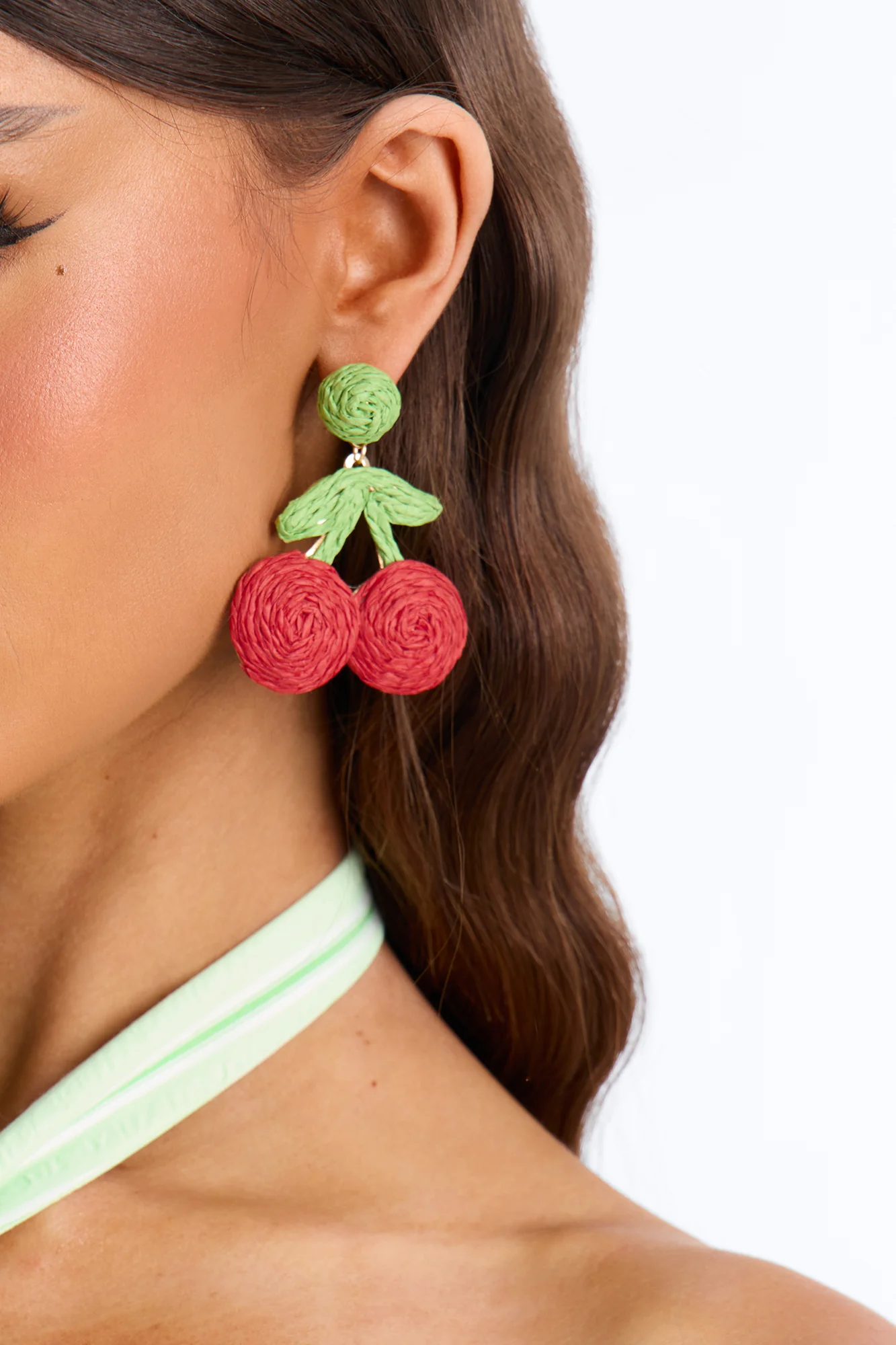 Berry Cherry Earrings - Red