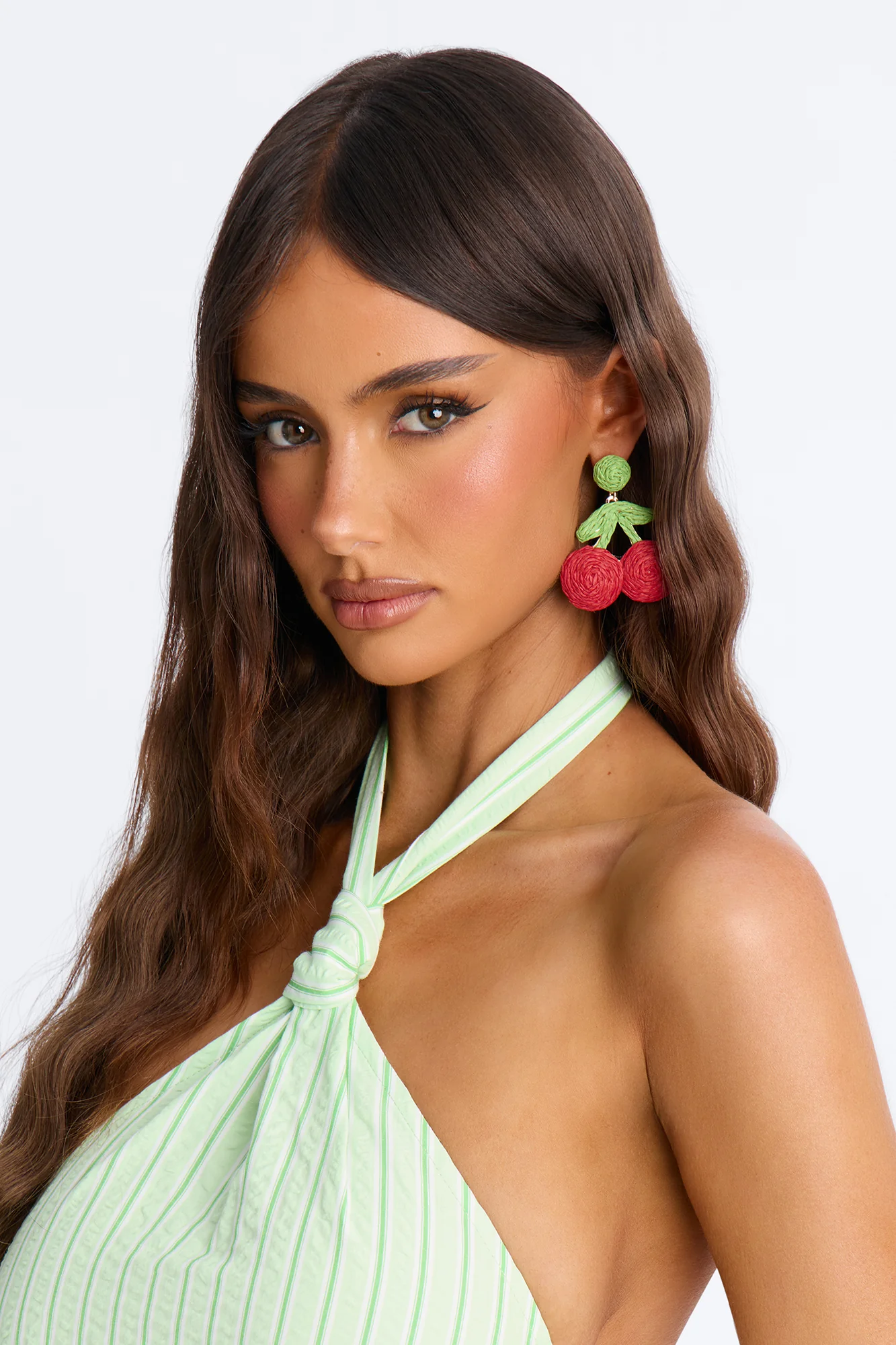Berry Cherry Earrings - Red - Image 2