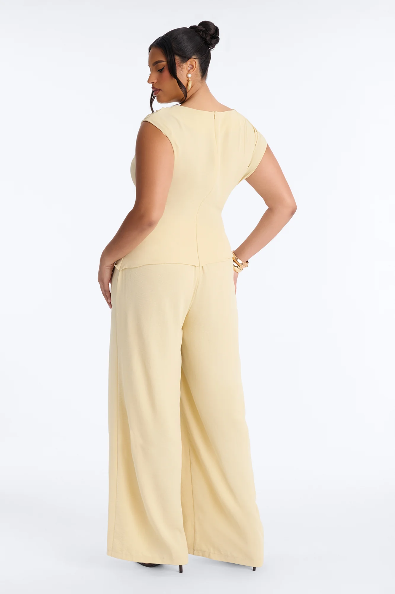 Best Influence High Neck Jumpsuit - Butter Yellow - Image 8