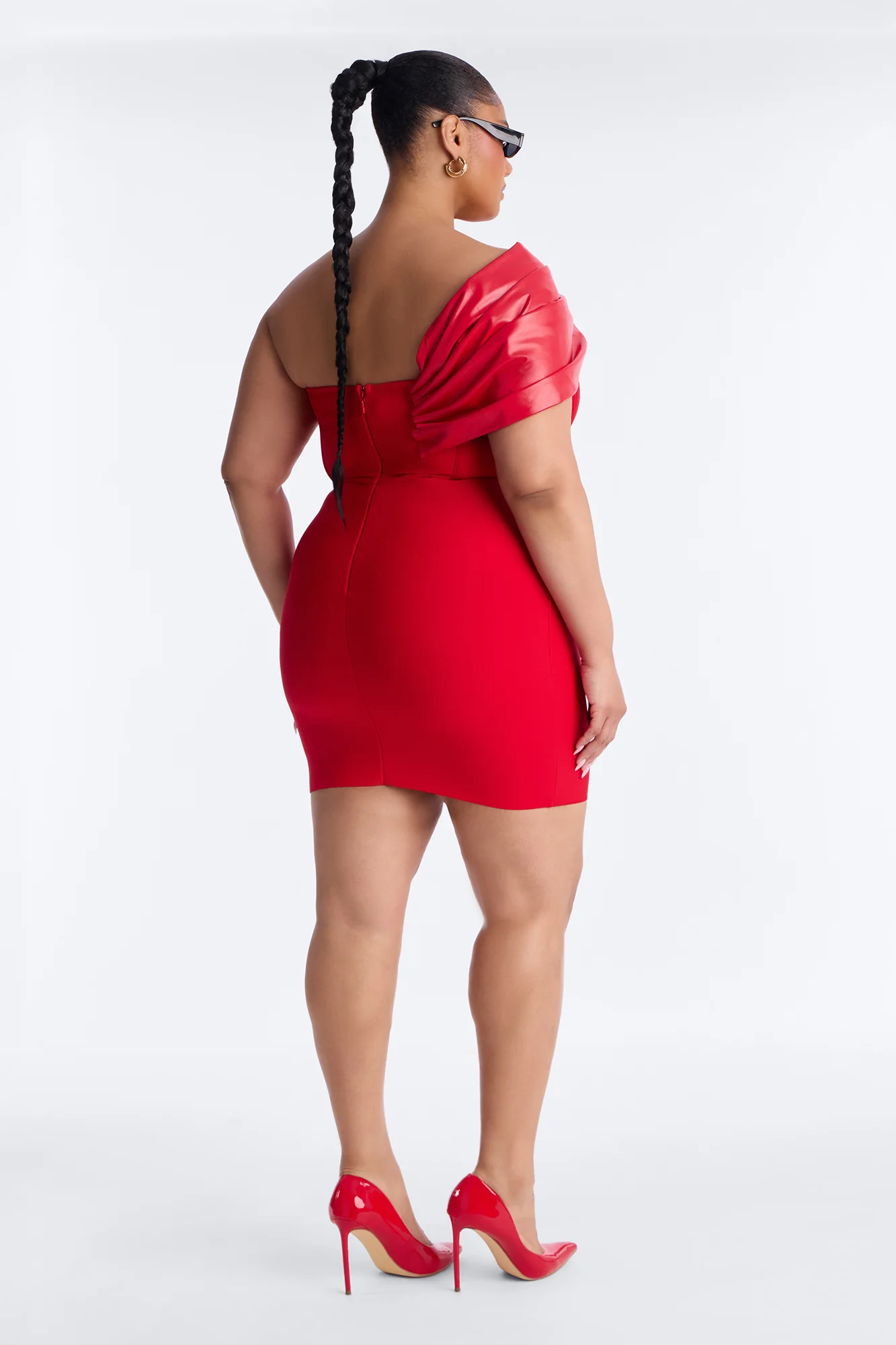 Betty Bow Bandage Mini Dress - Red - Image 8
