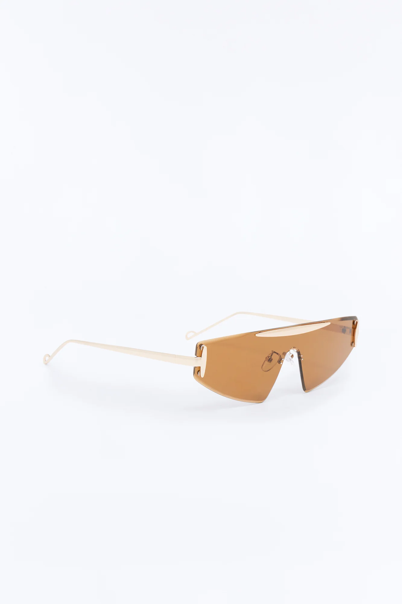 Between The Mirage Shield Sunglasses - Gold/Brown - Image 2