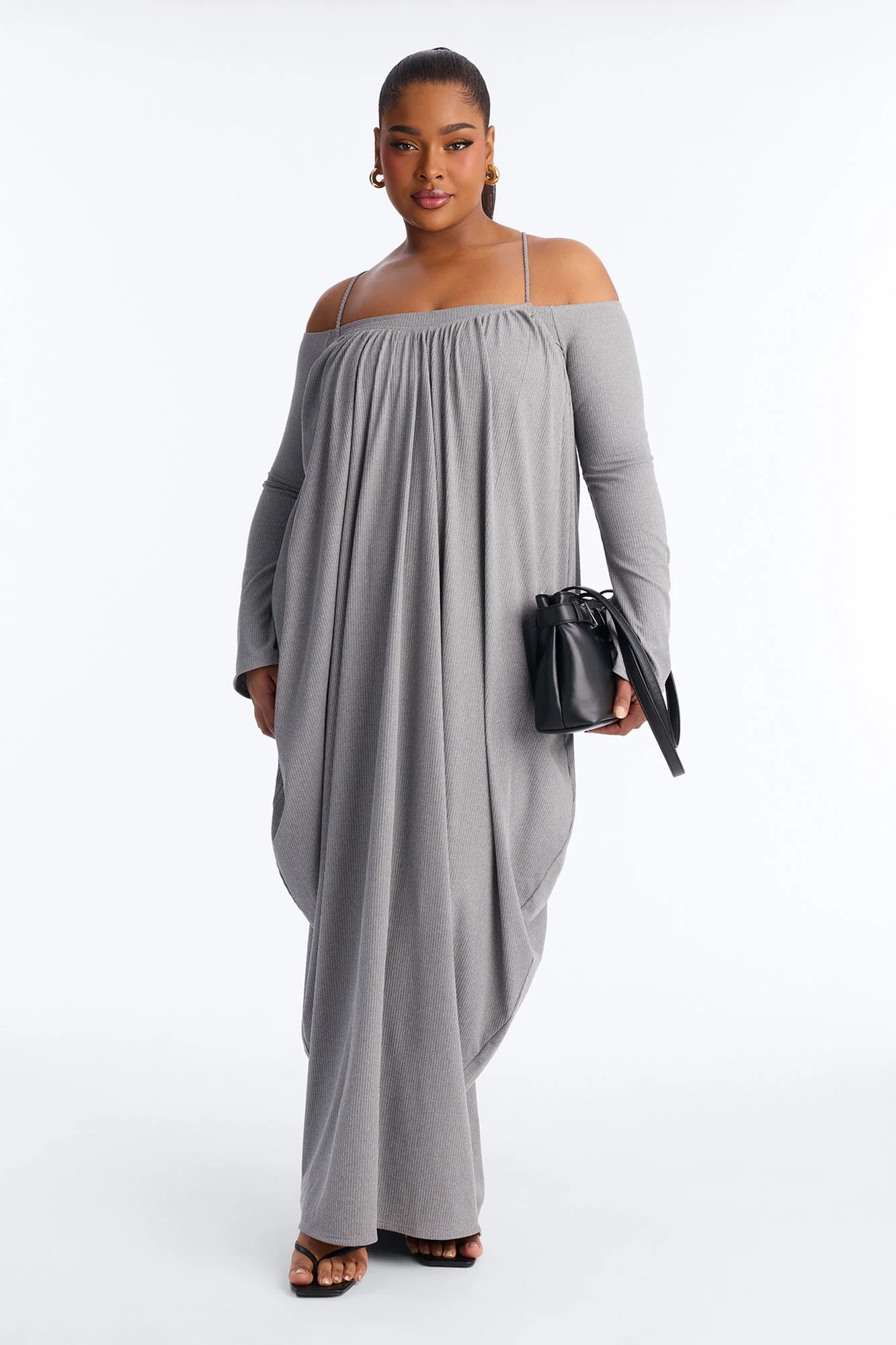 Between Us Maxi Dress Set - Heather Grey - Image 4