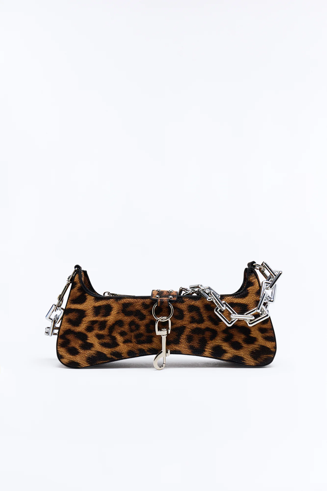 Beware Faux Leather Shoulder Bag - Leopard