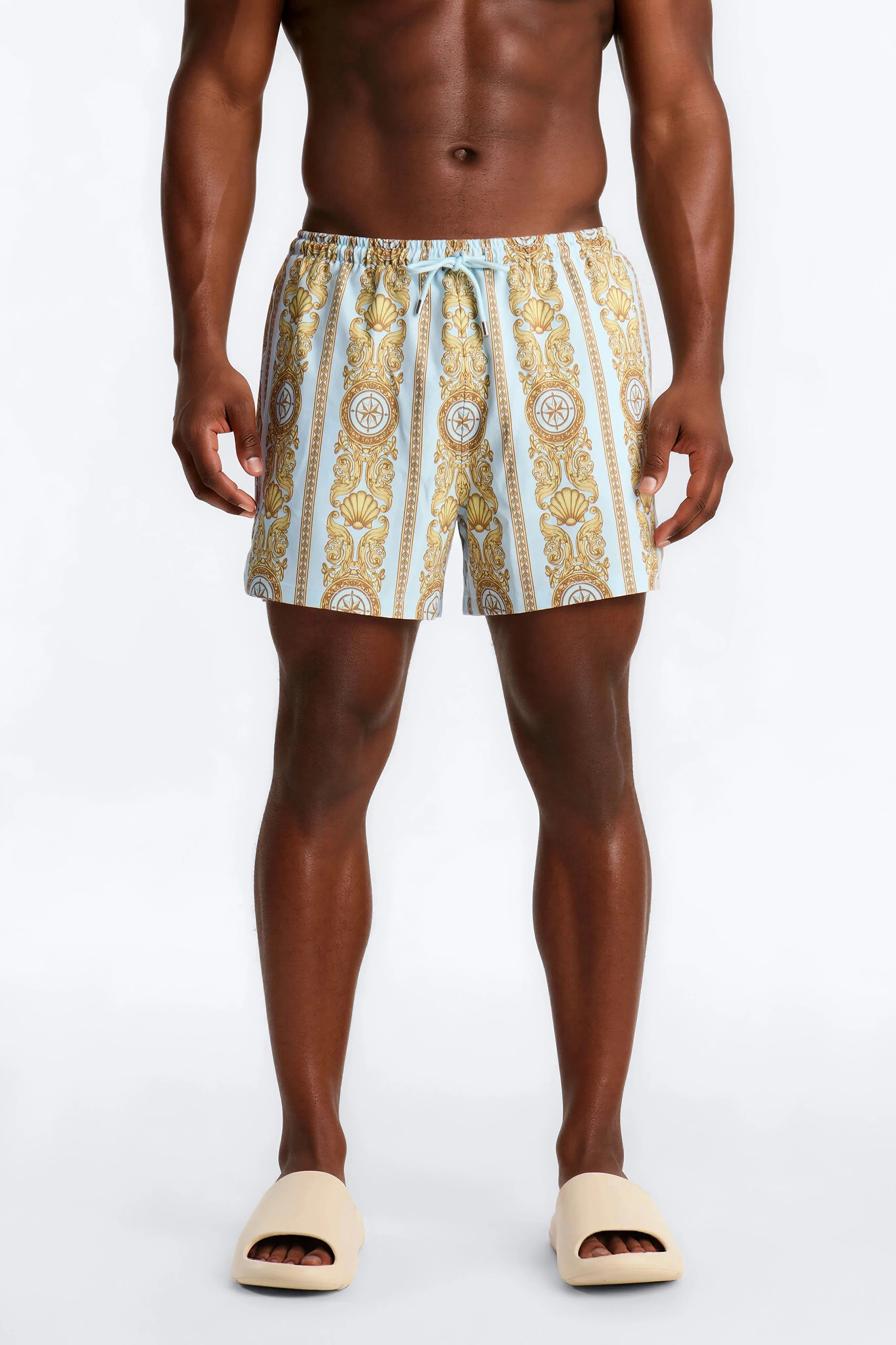 Beyond The Sea Swim Trunk 4″ - Light Blue