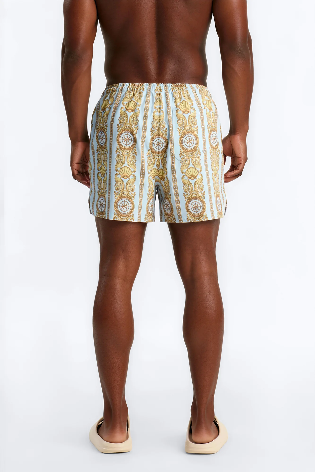 Beyond The Sea Swim Trunk 4″ - Light Blue - Image 4