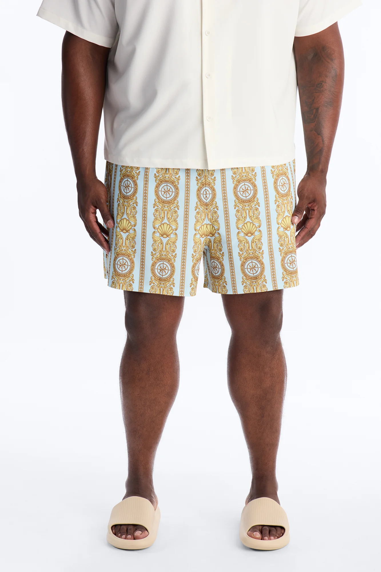 Beyond The Sea Swim Trunk 4″ - Light Blue - Image 5