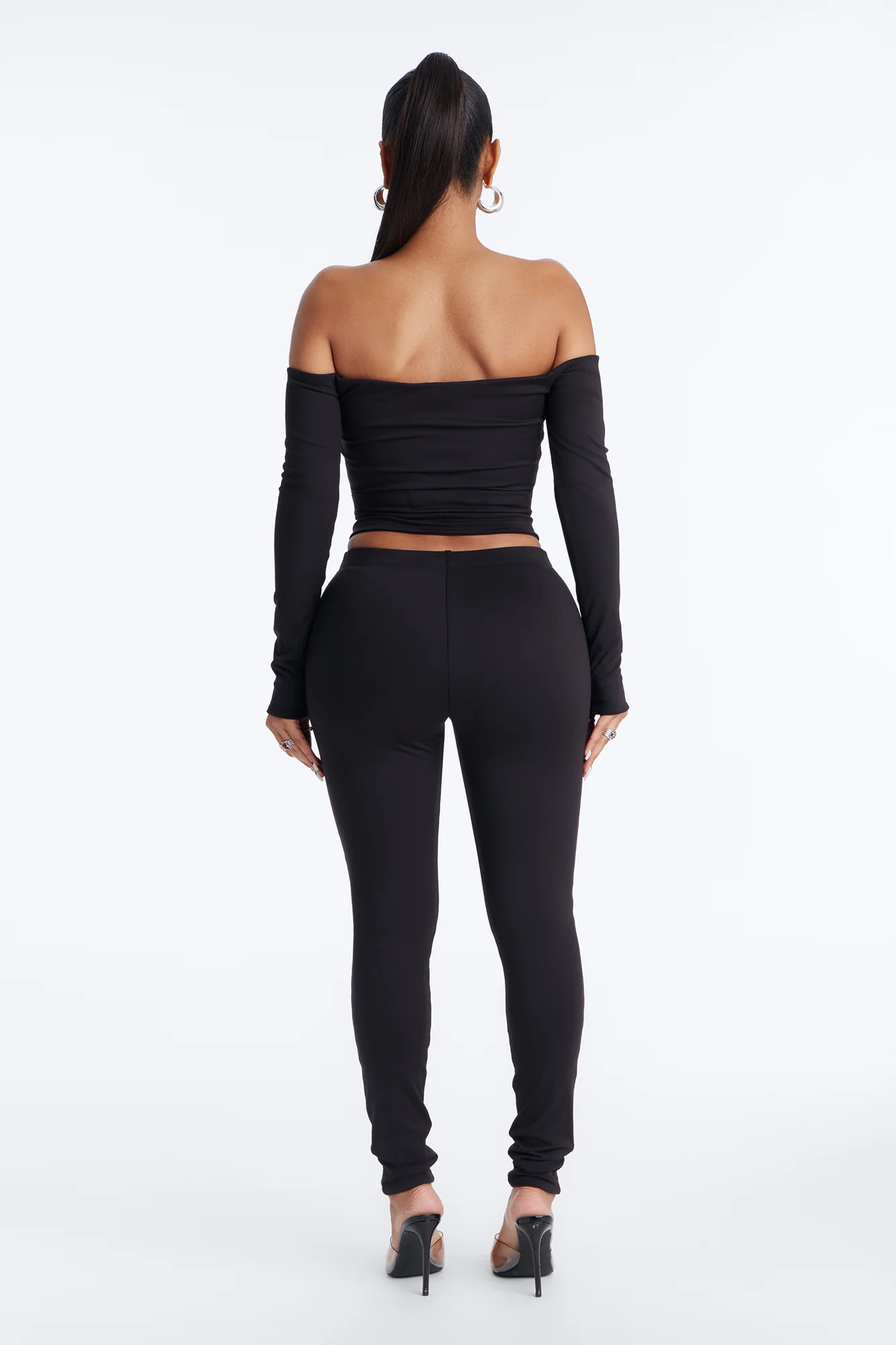 Bianca Matte Form Double Lined Pant Set - Black - Image 4