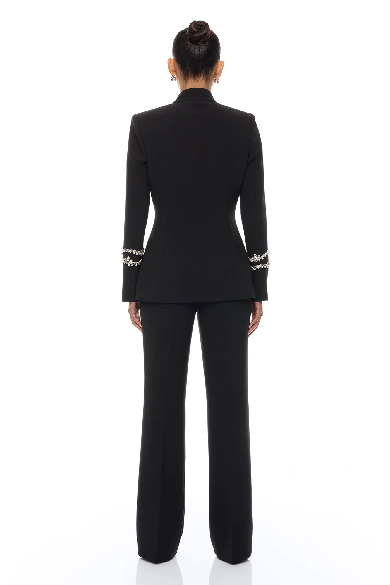 Billie Rhinestone Pant Set - Black - Image 4