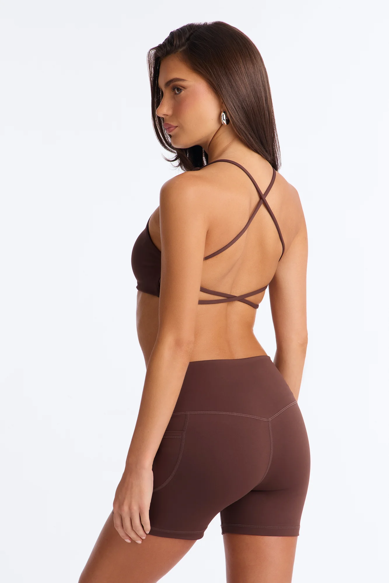Blair Active 3 Piece Short Set - Chocolate - Image 4