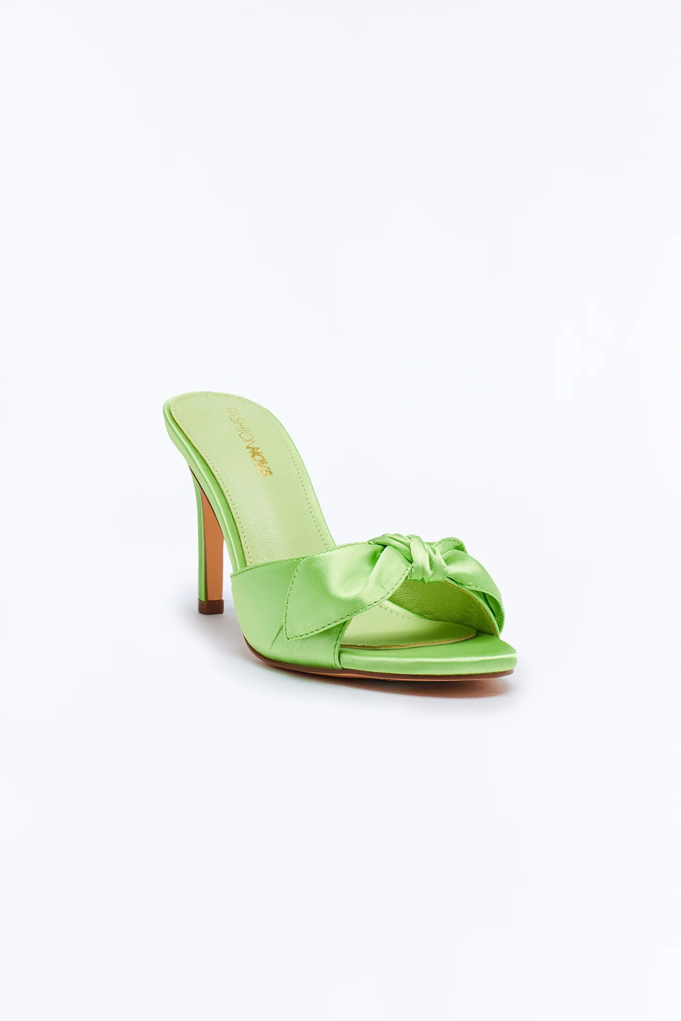 Blakely Satin Bow Heels - Green - Image 2