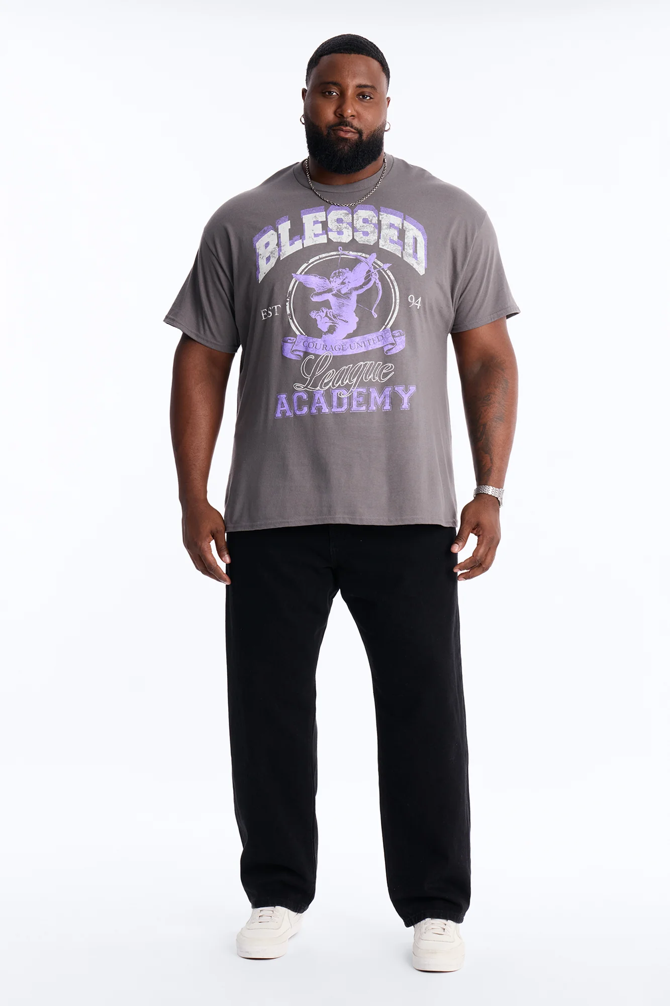 Blessed Academy Short Sleeve Tee - Charcoal - Image 5