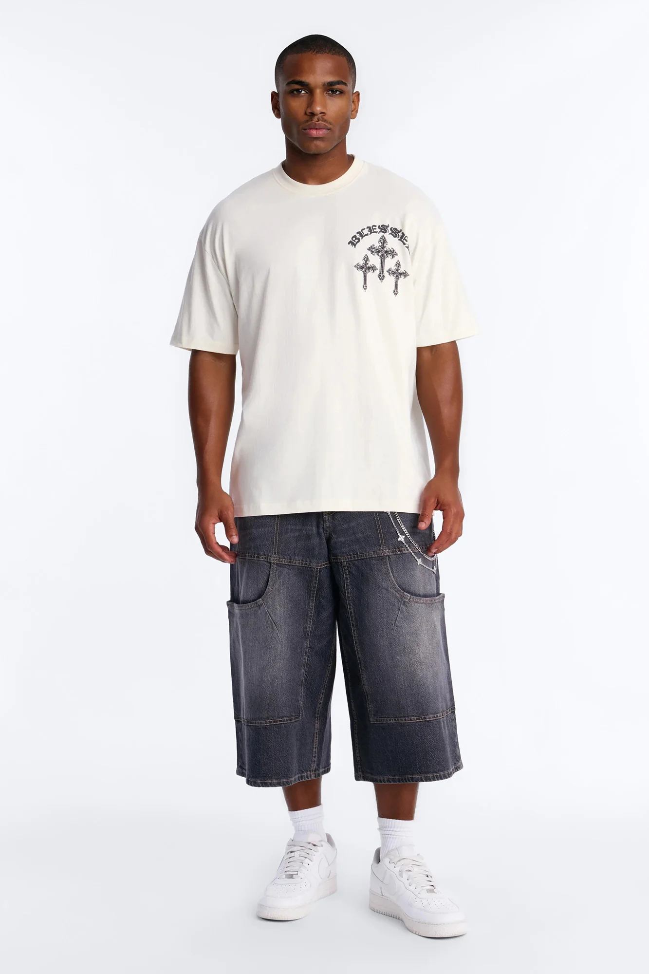 Blessed Daily Boxy Short Sleeve Tee - White - Image 2