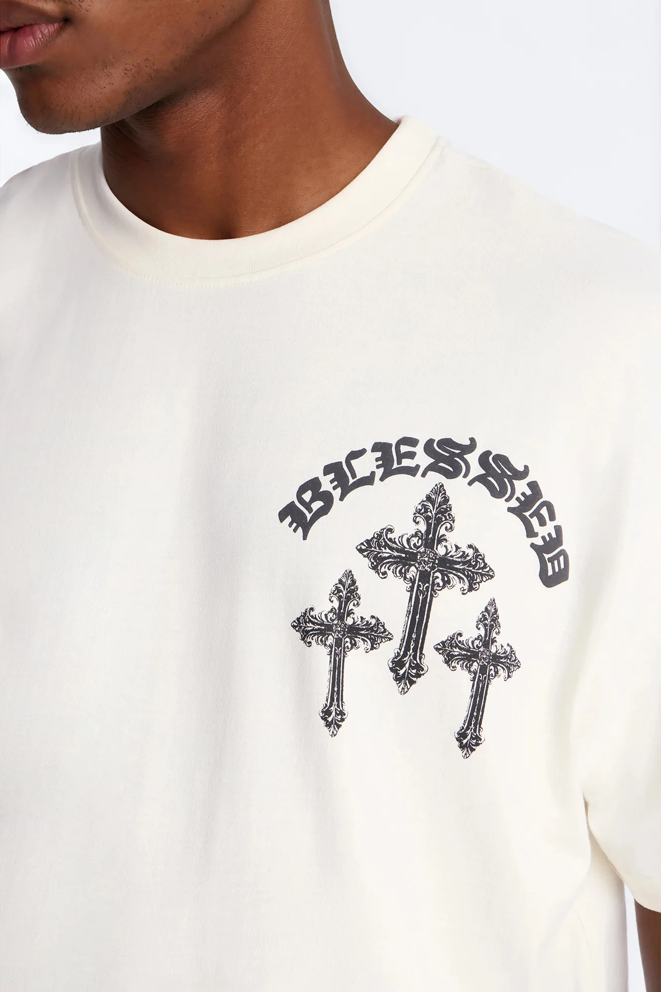 Blessed Daily Boxy Short Sleeve Tee - White - Image 3