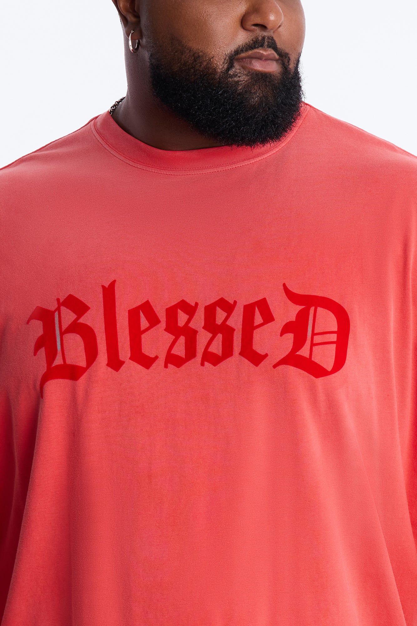 Blessed Flocked Short Sleeve Tee - Red - Image 7
