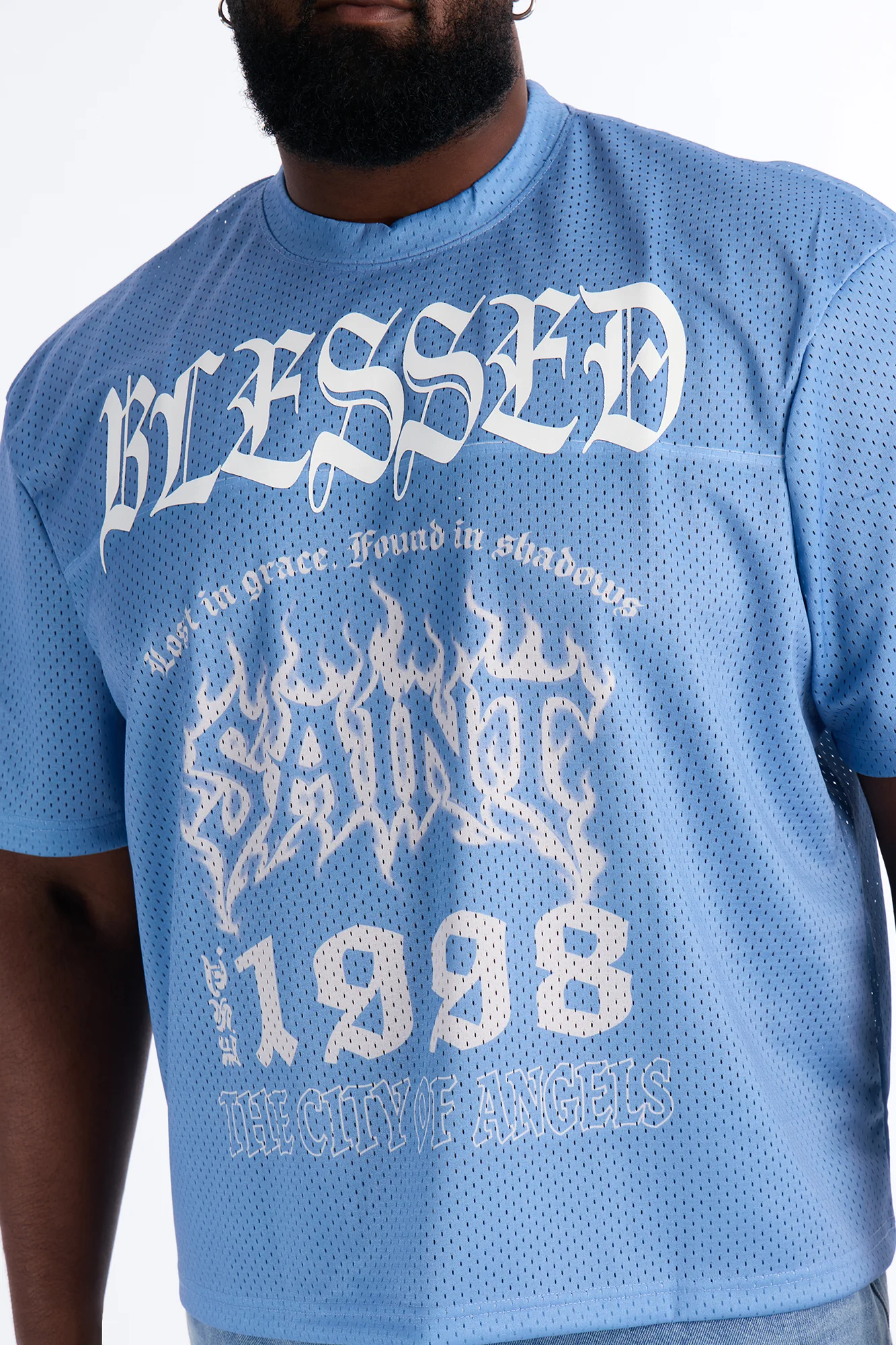 Blessed Mesh Jersey Short Sleeve - Blue - Image 7