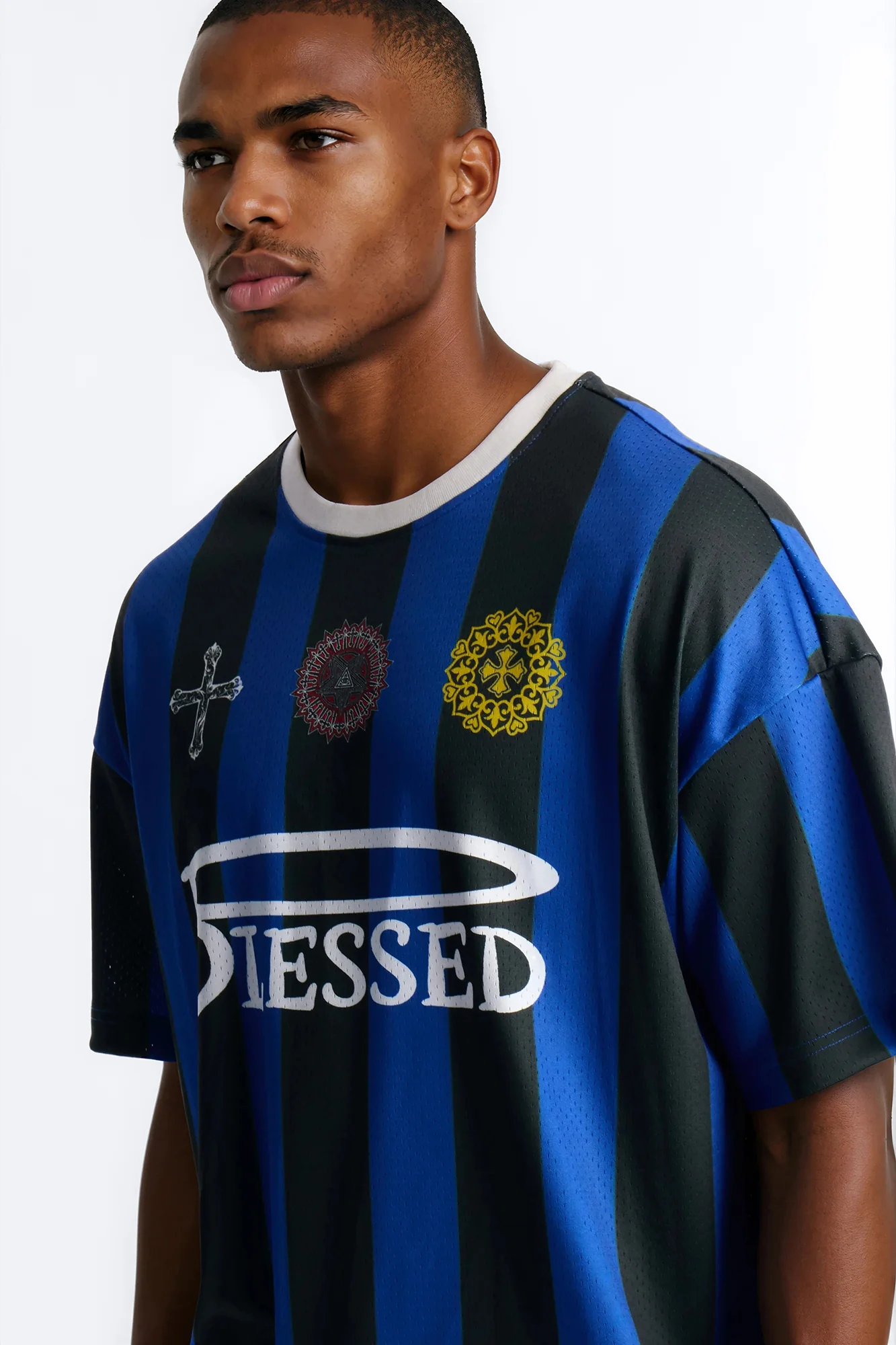 Blessed Oversized Soccer Jersey - Blue/combo - Image 3