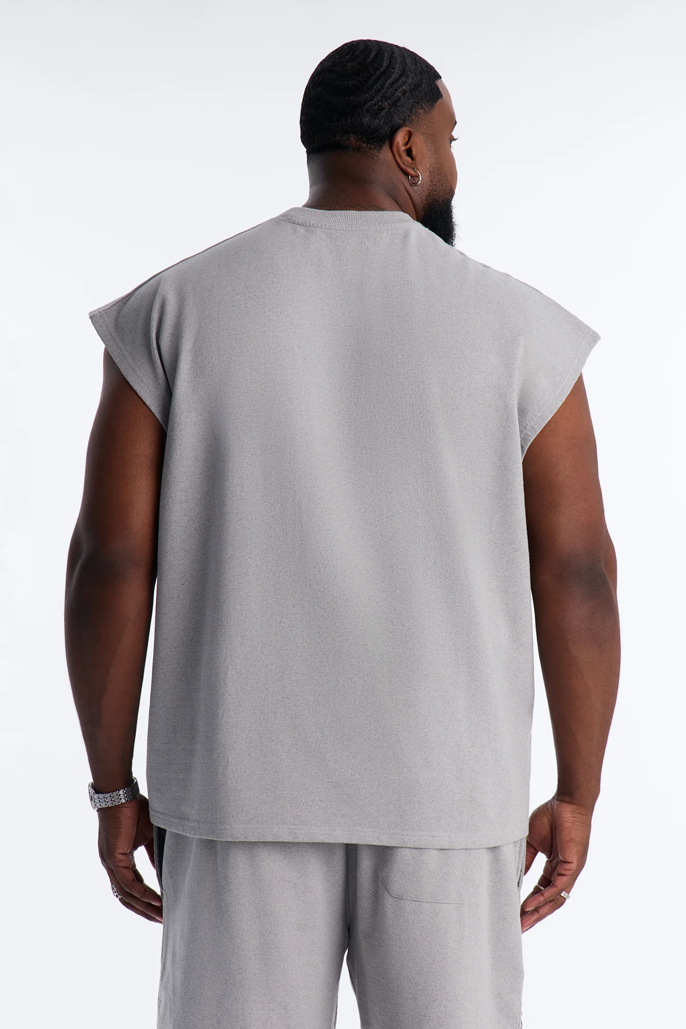 Blessed Redemption Patch French Terry Muscle Tee - Grey - Image 8