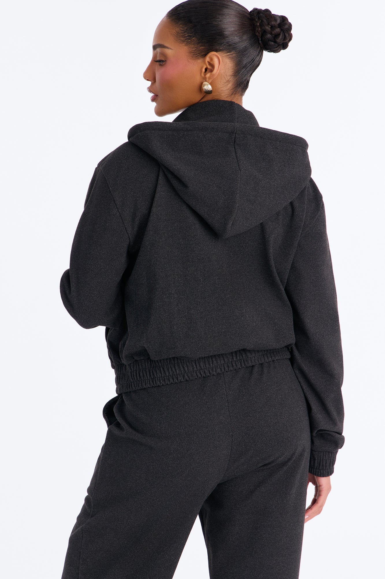 Bliss Butter Fleece Lounge Top - Black - Image 3