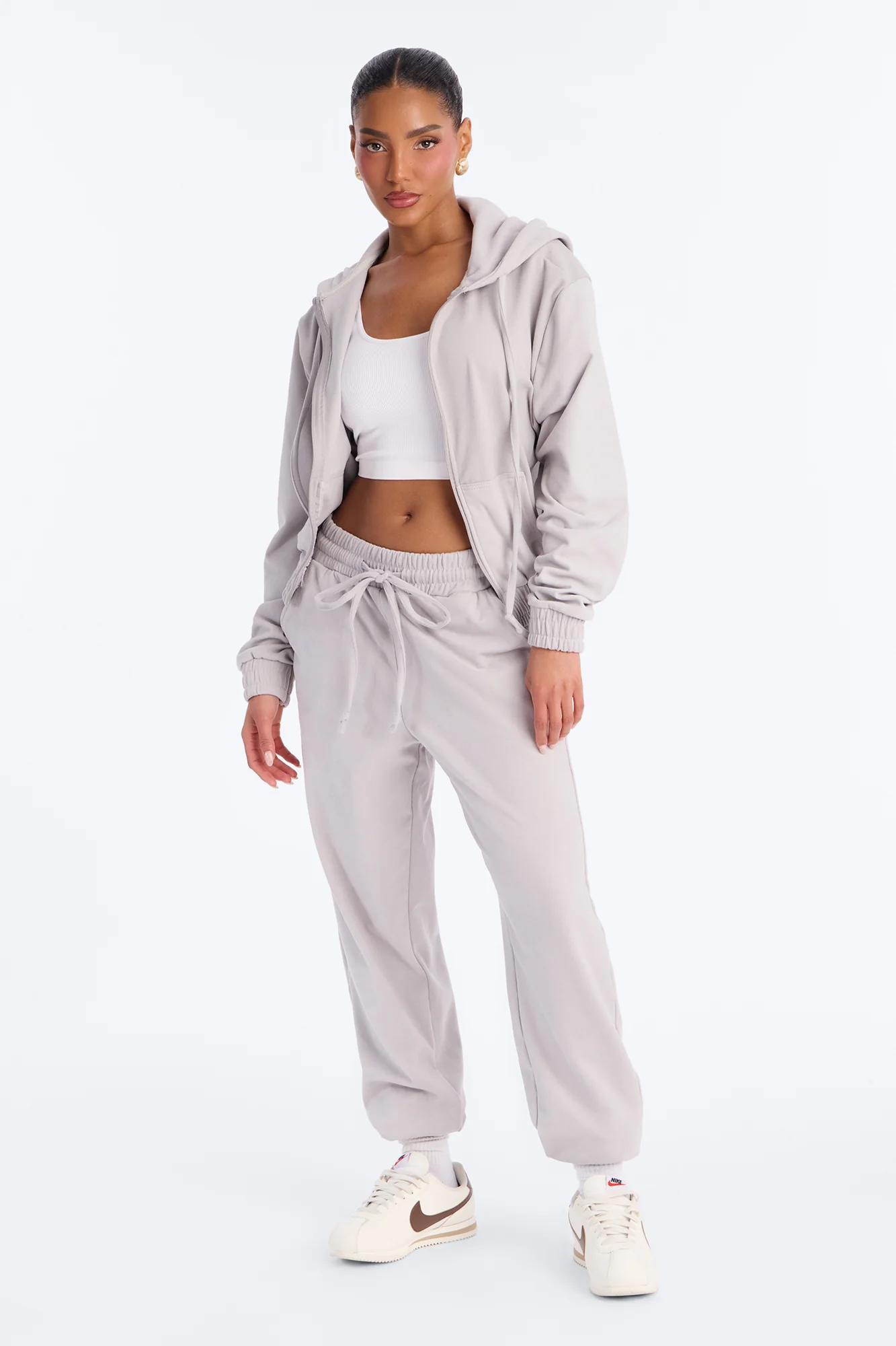 Bliss Butter Fleece Lounge Top - Grey - Image 2