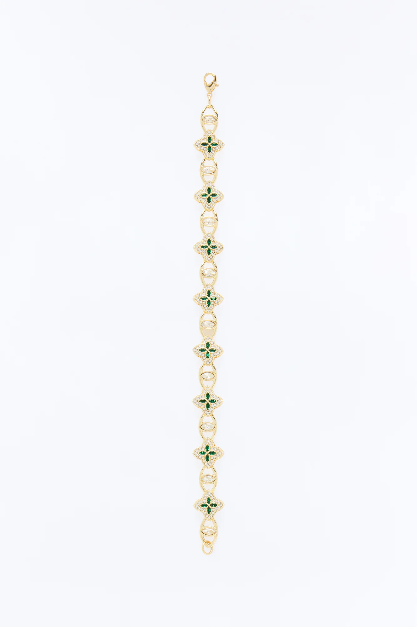 Bloom Link Bracelet - Gold/Green - Image 3