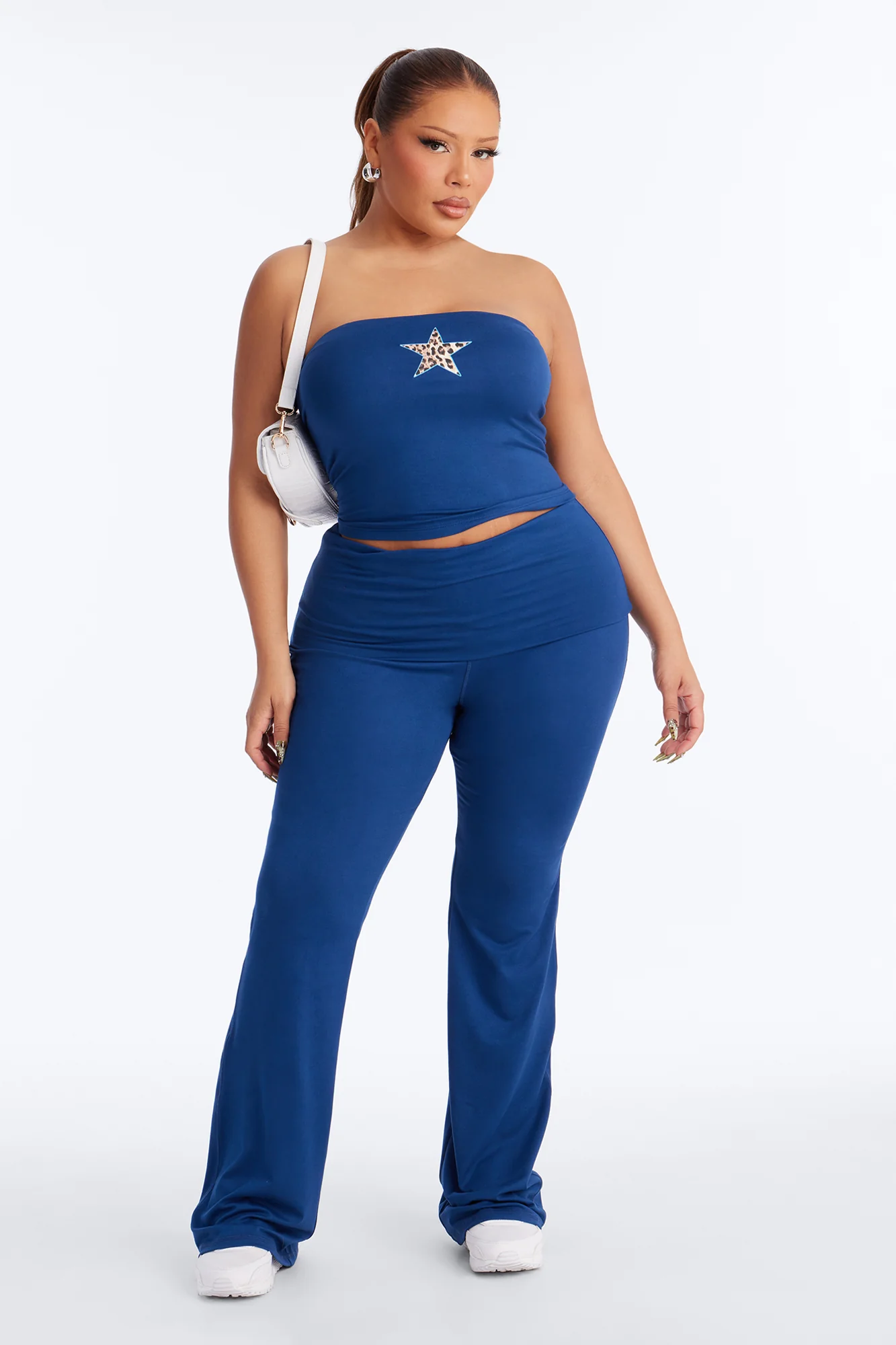 Blooming Love Tube Top Pant Set - Navy - Image 6