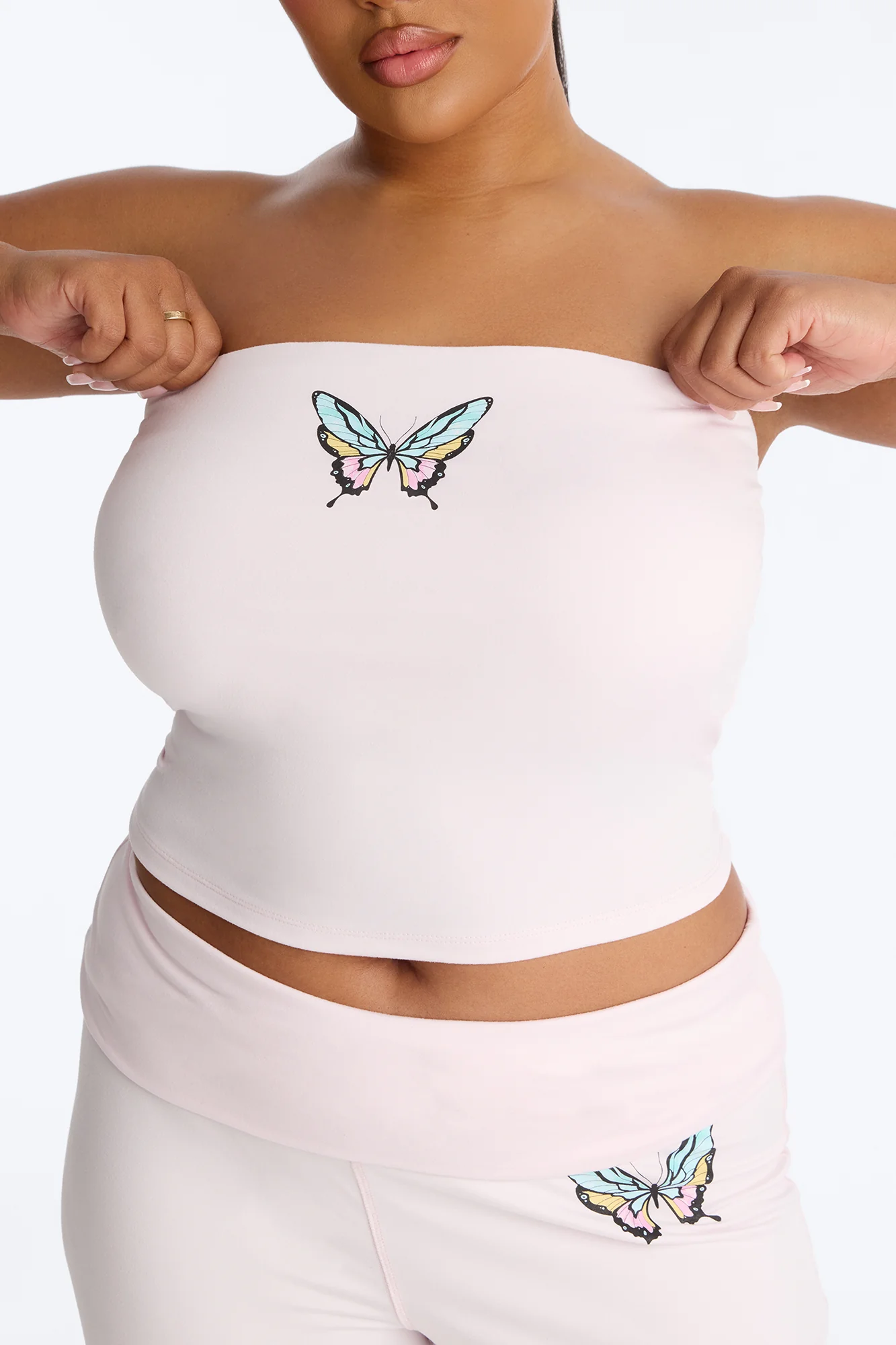 Blooming Love Tube Top Pant Set - Pink - Image 7