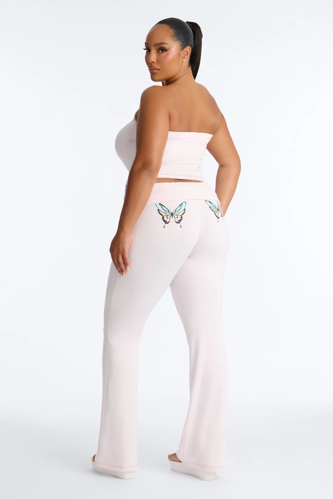 Blooming Love Tube Top Pant Set - Pink - Image 9