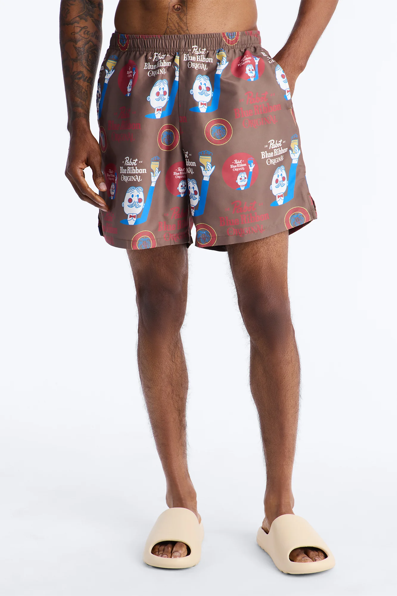 Blue Ribbon Printed Swim Trunk 7″ - Multi Color