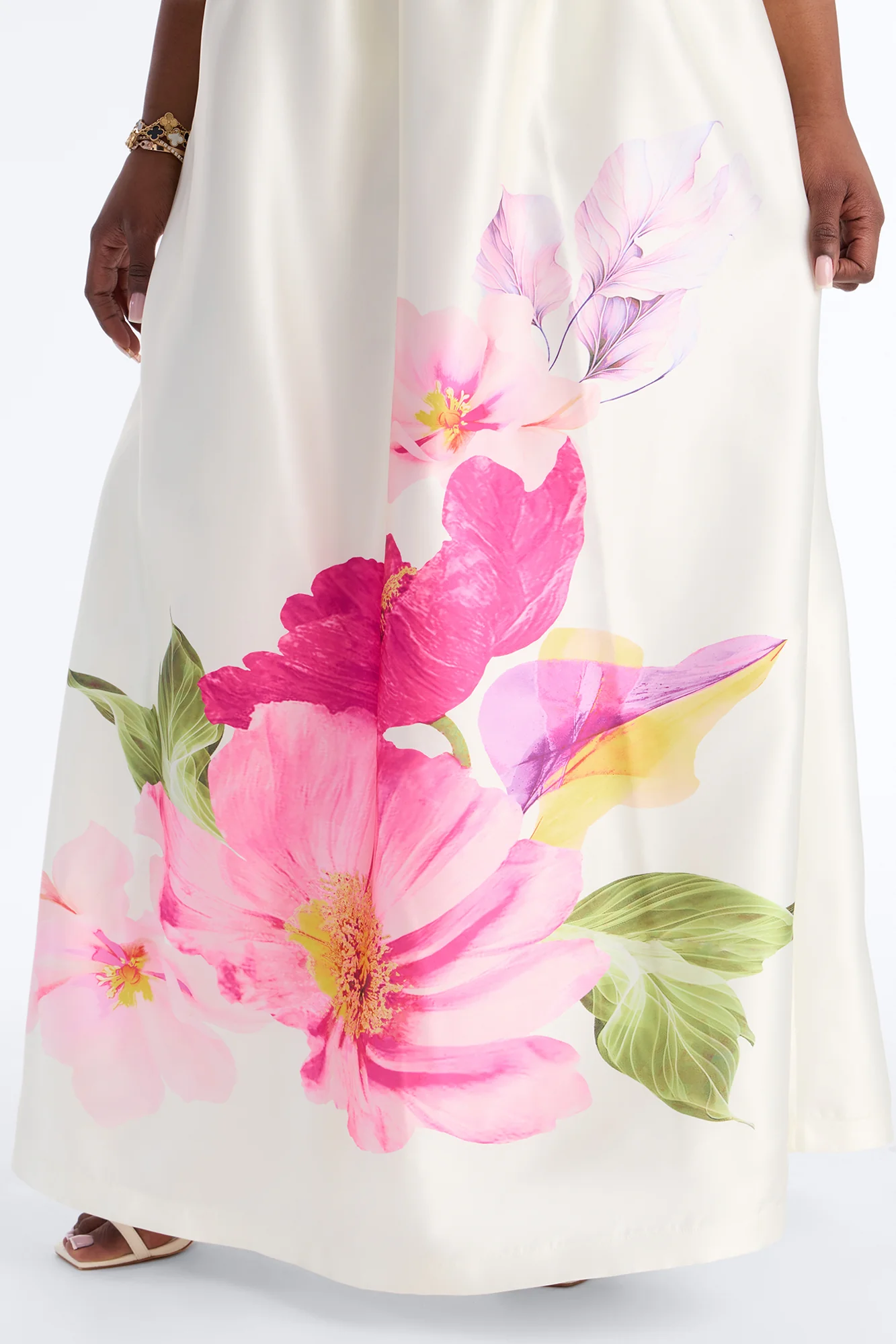 Blushing Petals Maxi Dress - Ivory/combo - Image 7