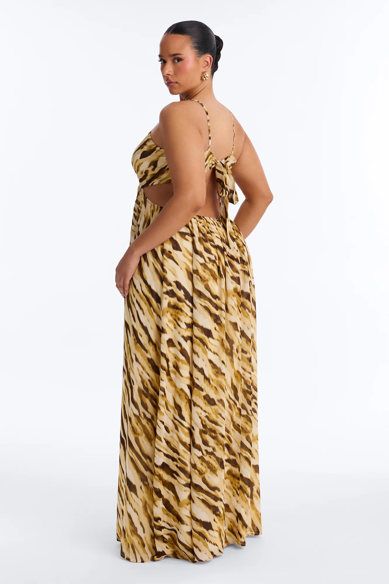 Boardwalk Babe Chiffon Maxi Dress - Mustard/combo - Image 7