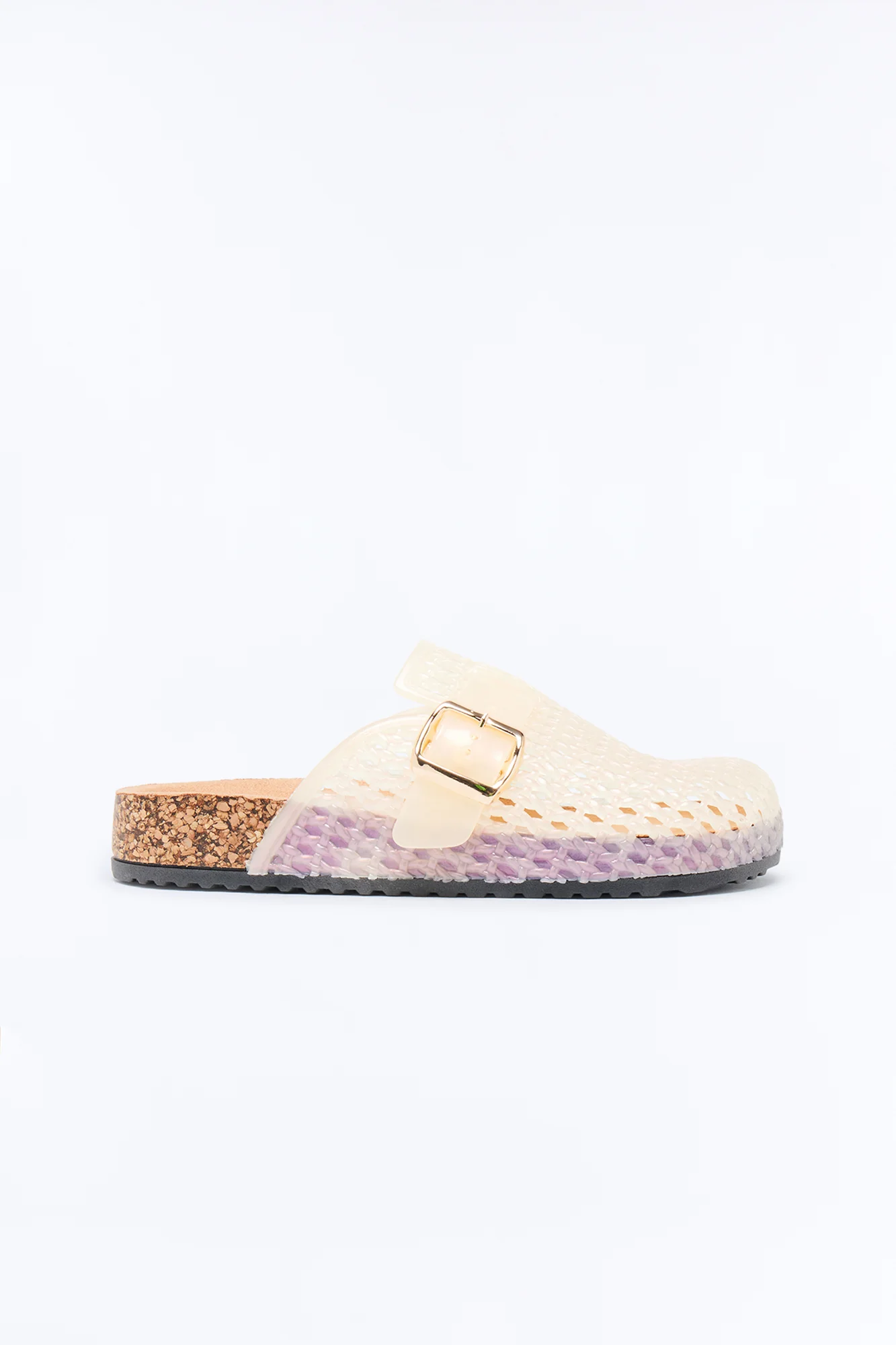 Boba Buckle Jelly Slides - Natural - Image 2