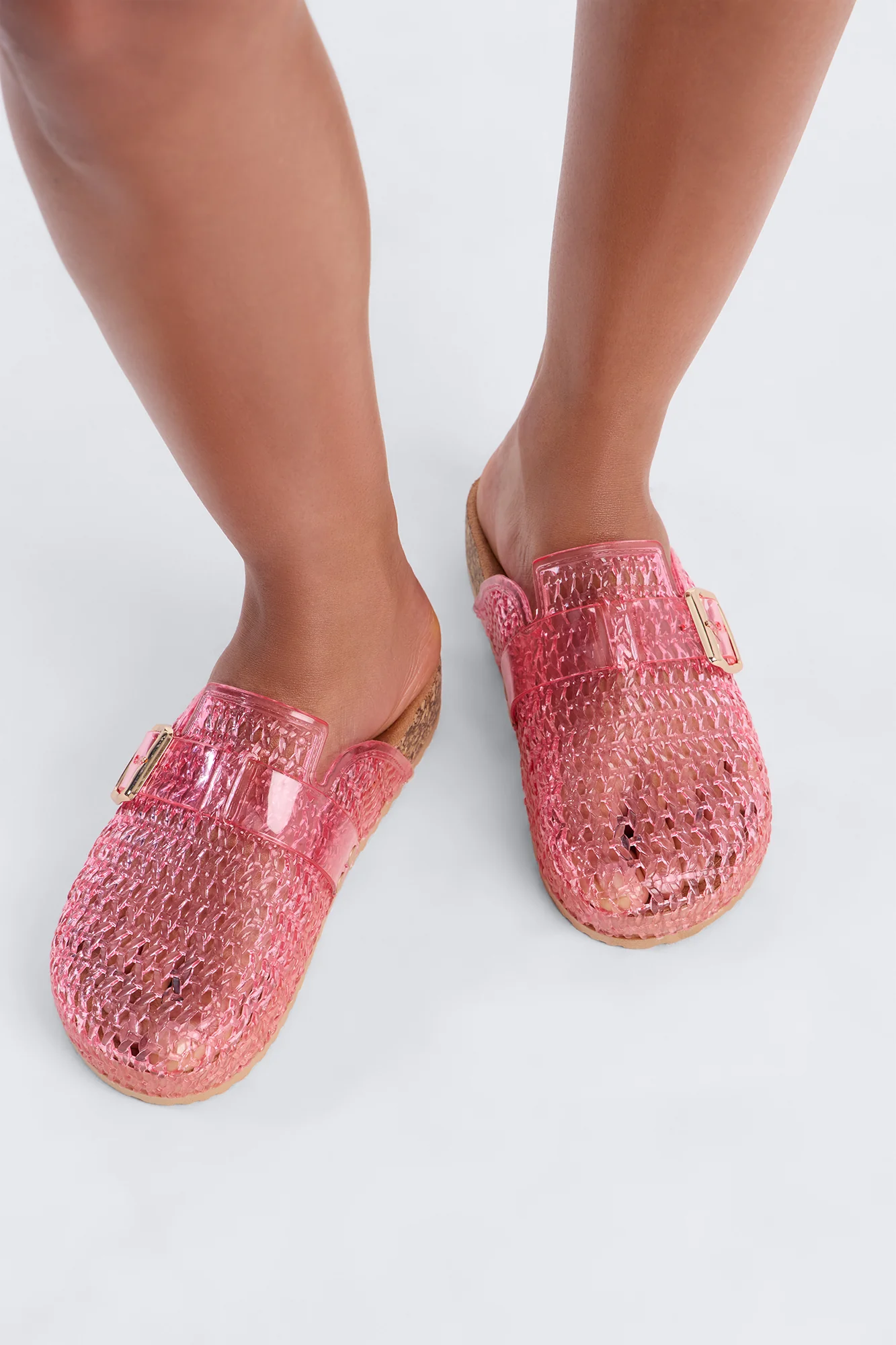 Boba Buckle Jelly Slides - Pink - Image 3
