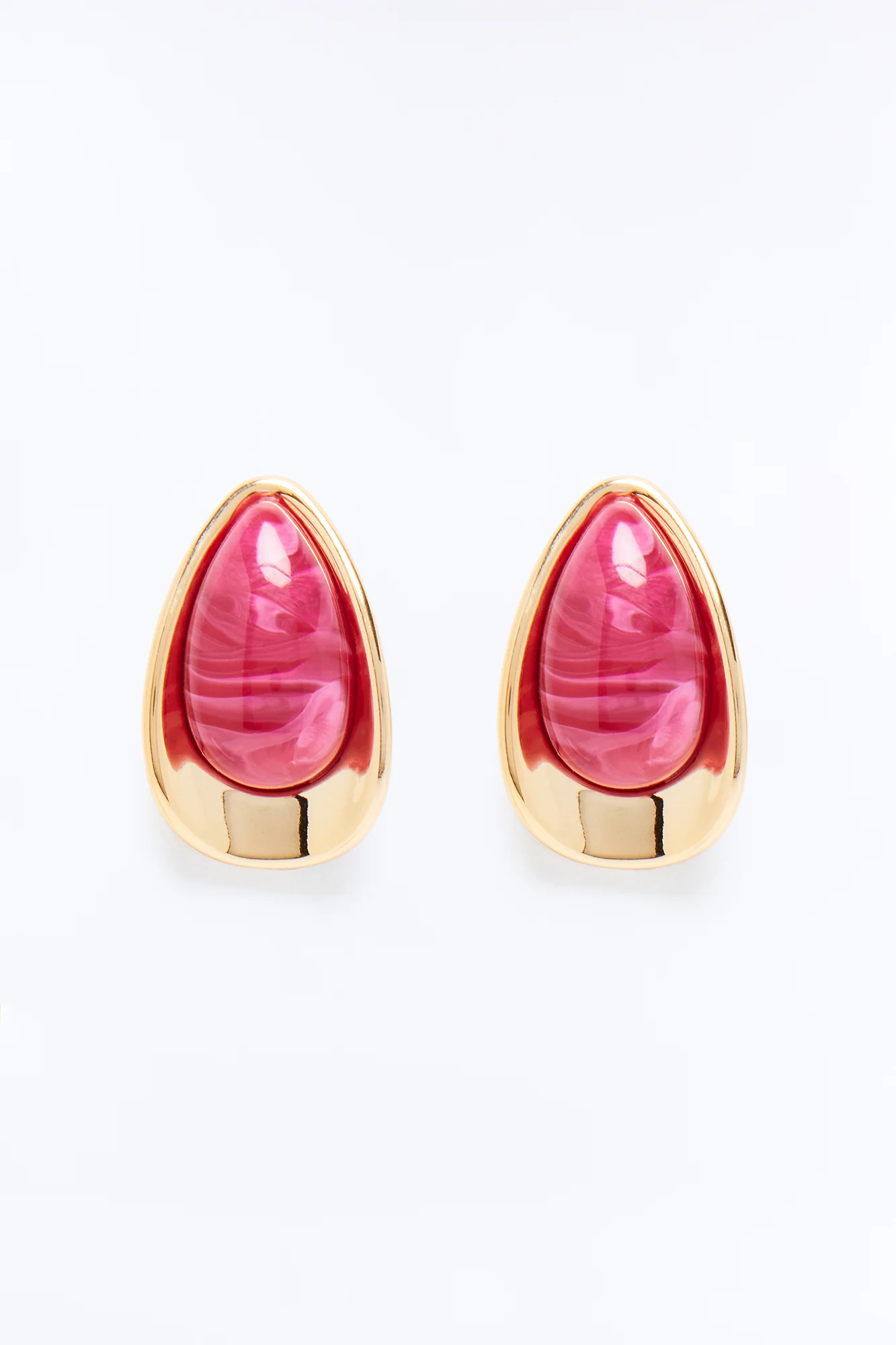 Boho Coast Getaway Earrings - Gold/Red - Image 3
