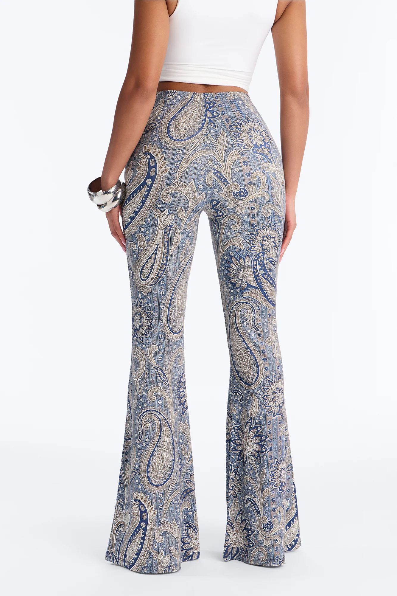 Boho Dreams Paisley Flare Pant - Blue/combo - Image 3