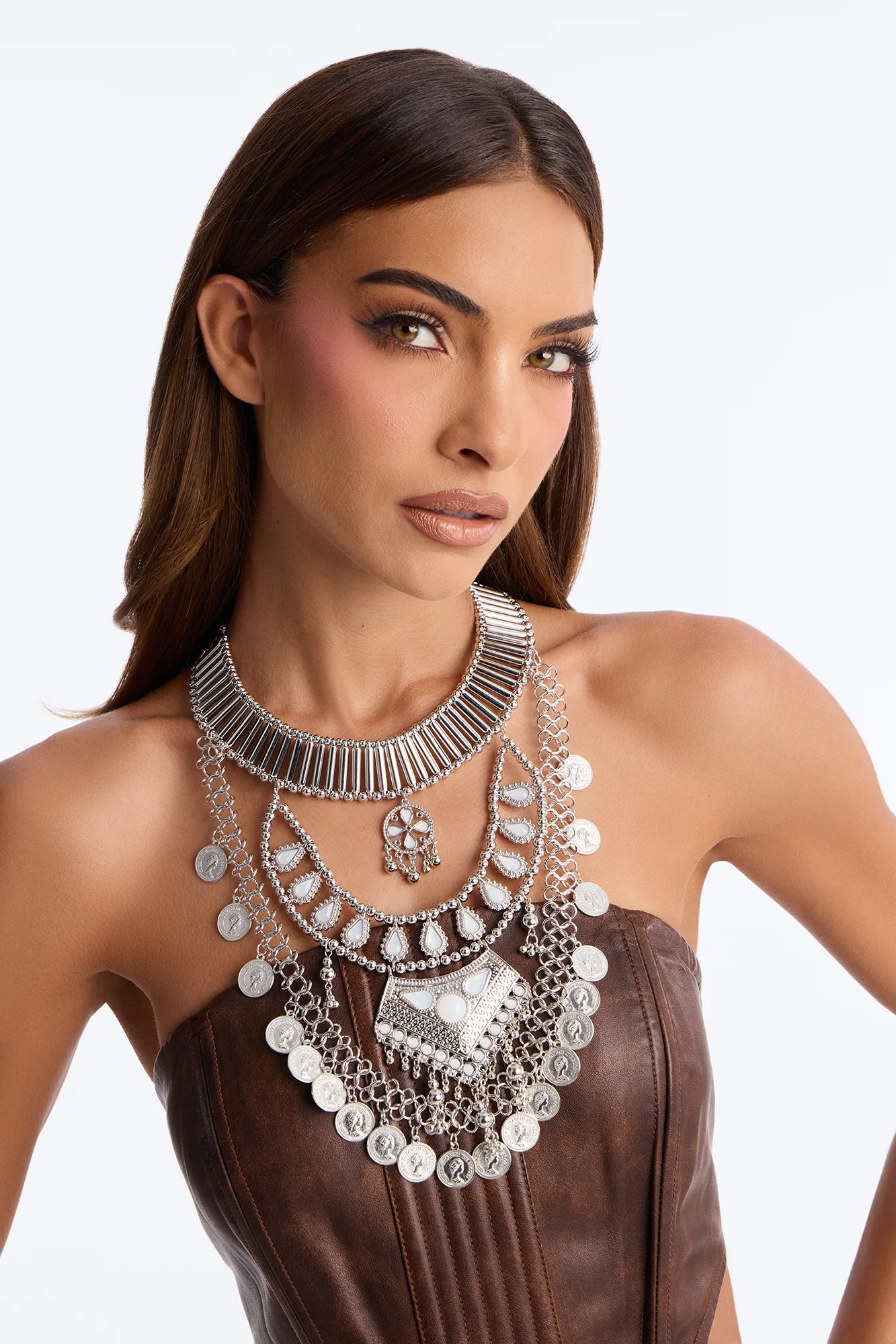 Boho Goddess Necklace - Silver - Image 2