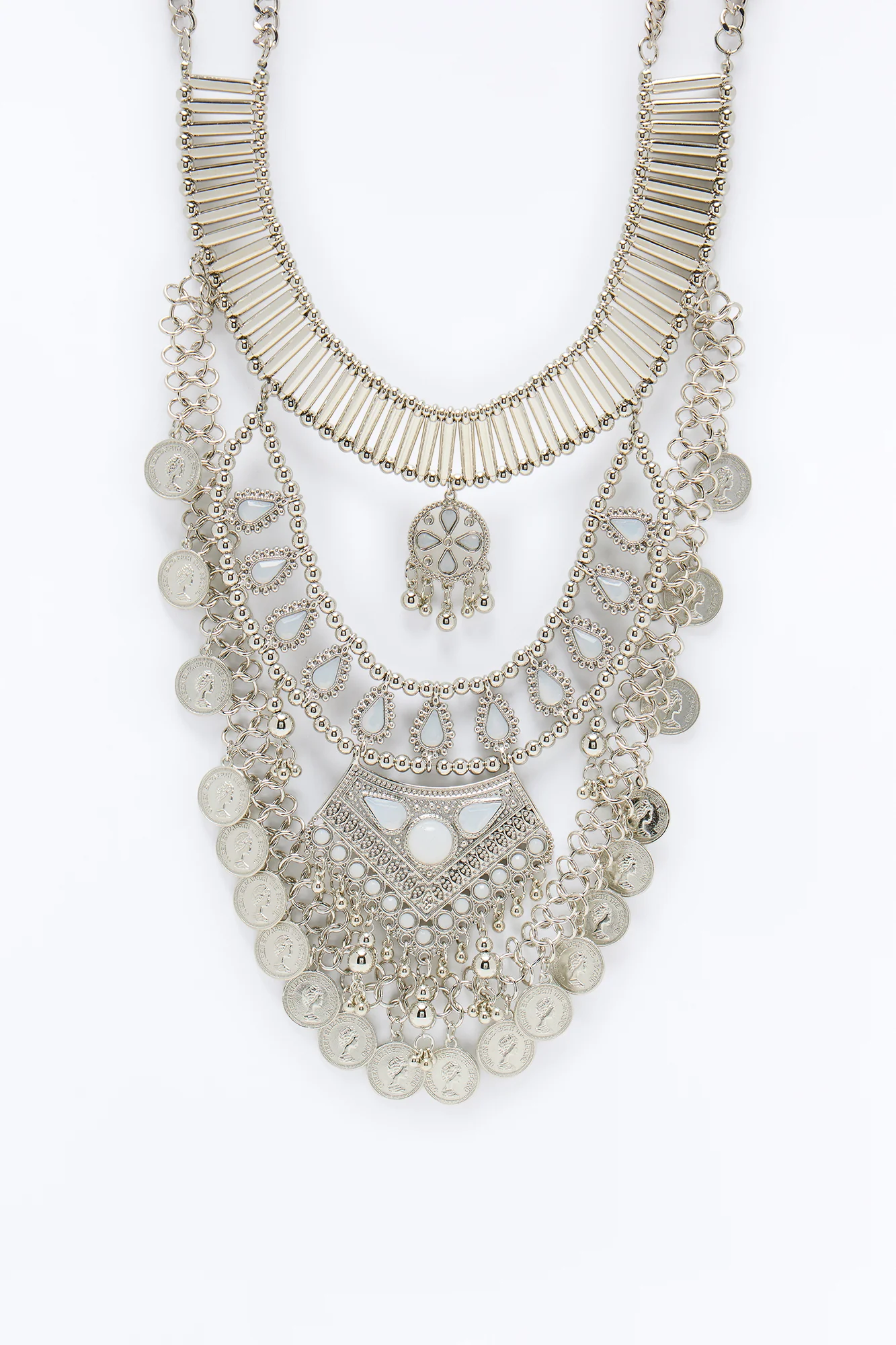 Boho Goddess Necklace - Silver - Image 3