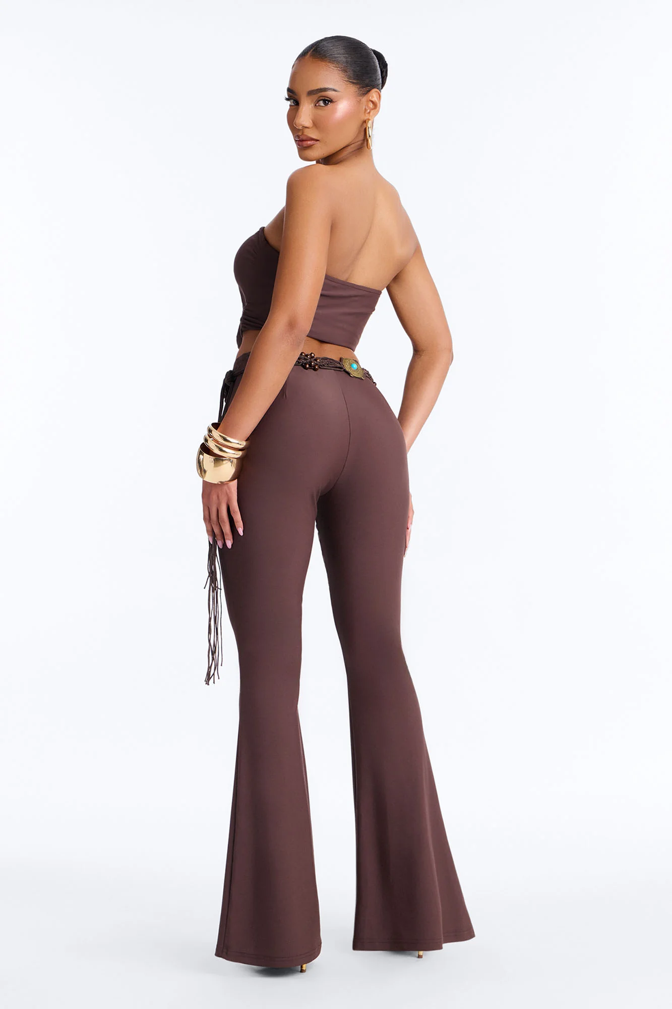 Boho Moment 3 Piece Pant Set - Chocolate - Image 4