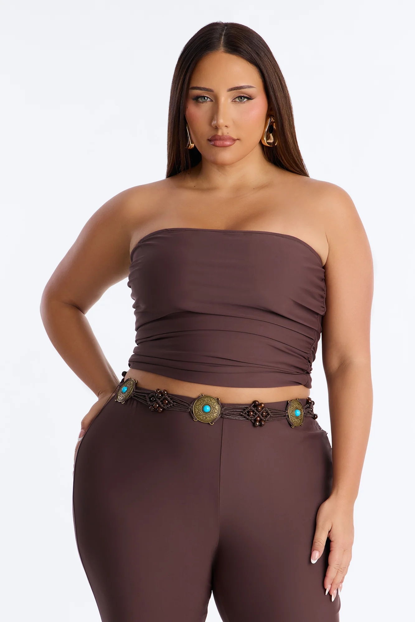 Boho Moment 3 Piece Pant Set - Chocolate - Image 6