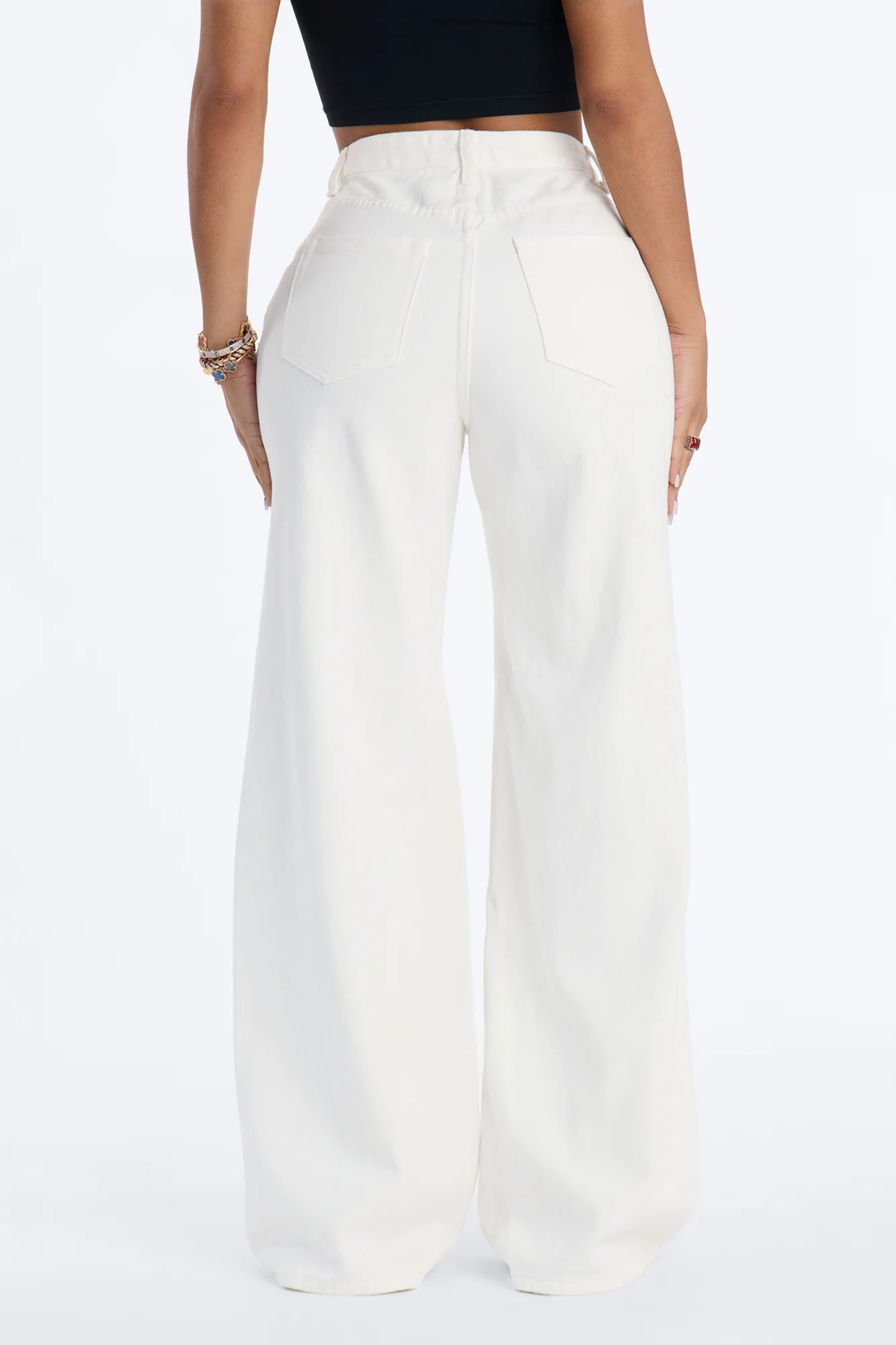 Bonafide Non Stretch Basic Straight Leg Jeans - White - Image 3