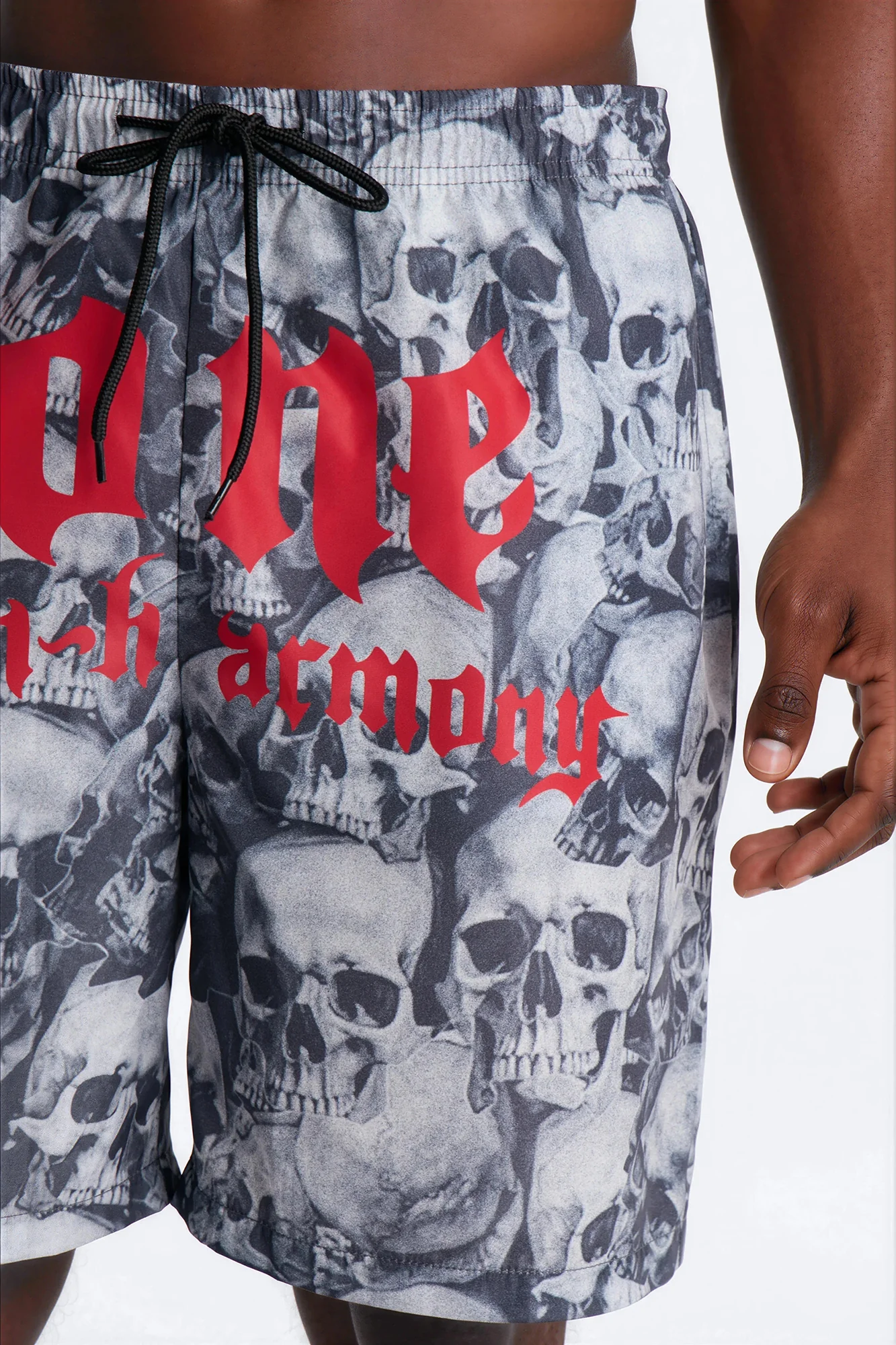 Bone Thugs And Harmony Printed Swim Trunk 7″ - Grey - Image 3