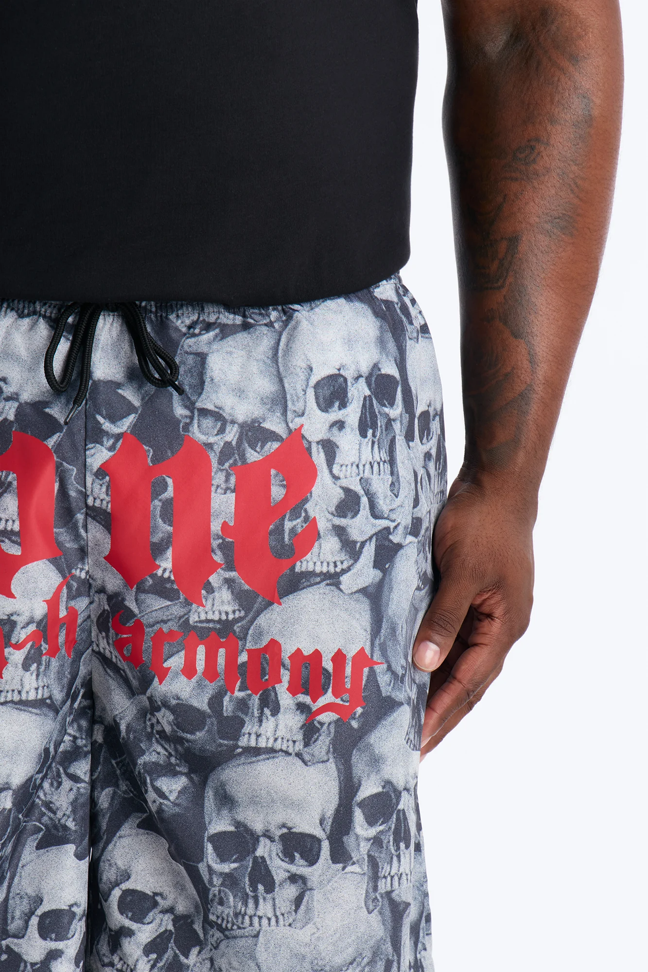 Bone Thugs And Harmony Printed Swim Trunk 7″ - Grey - Image 7
