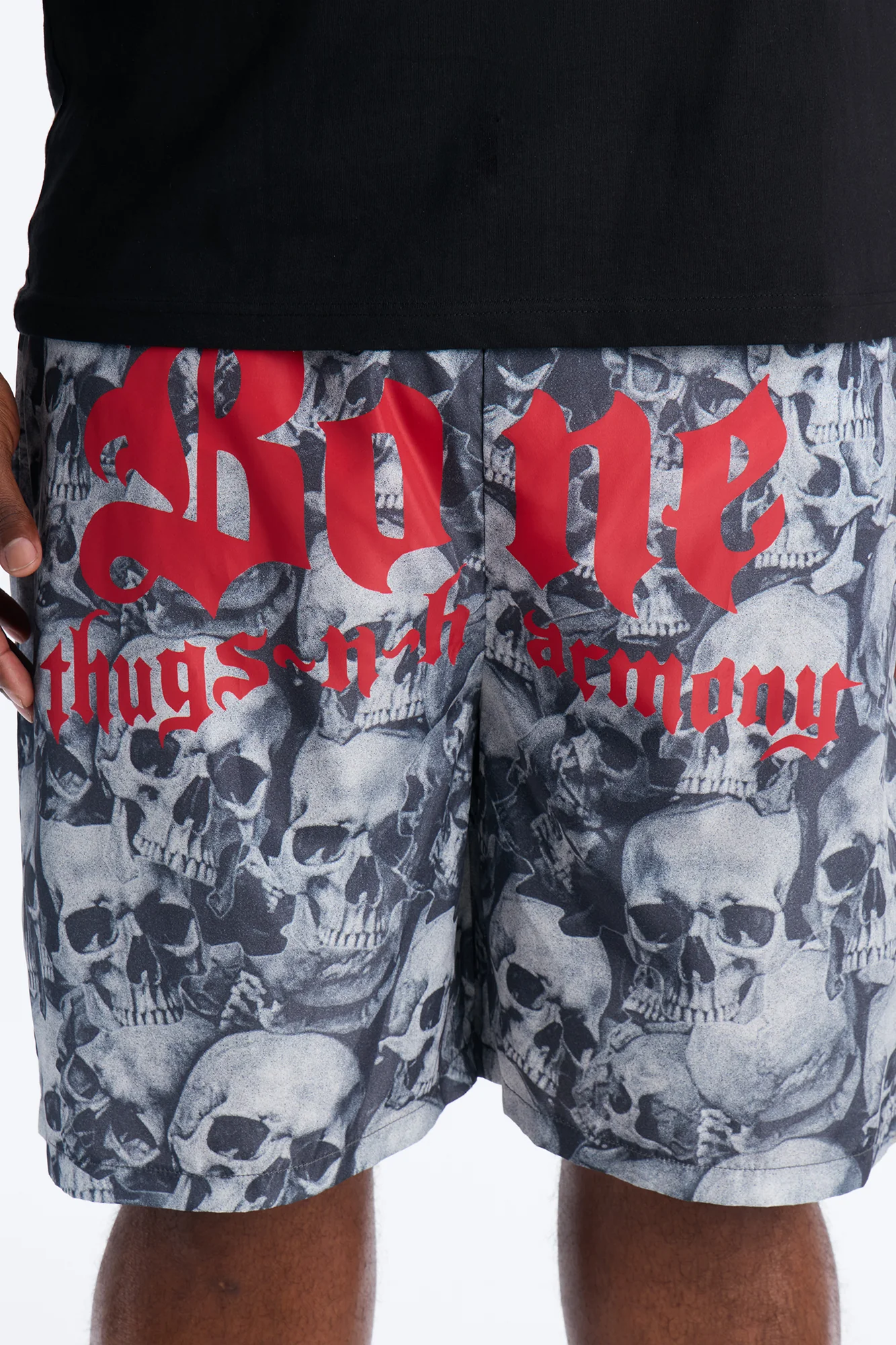 Bone Thugs And Harmony Printed Swim Trunk 7″ - Grey - Image 8