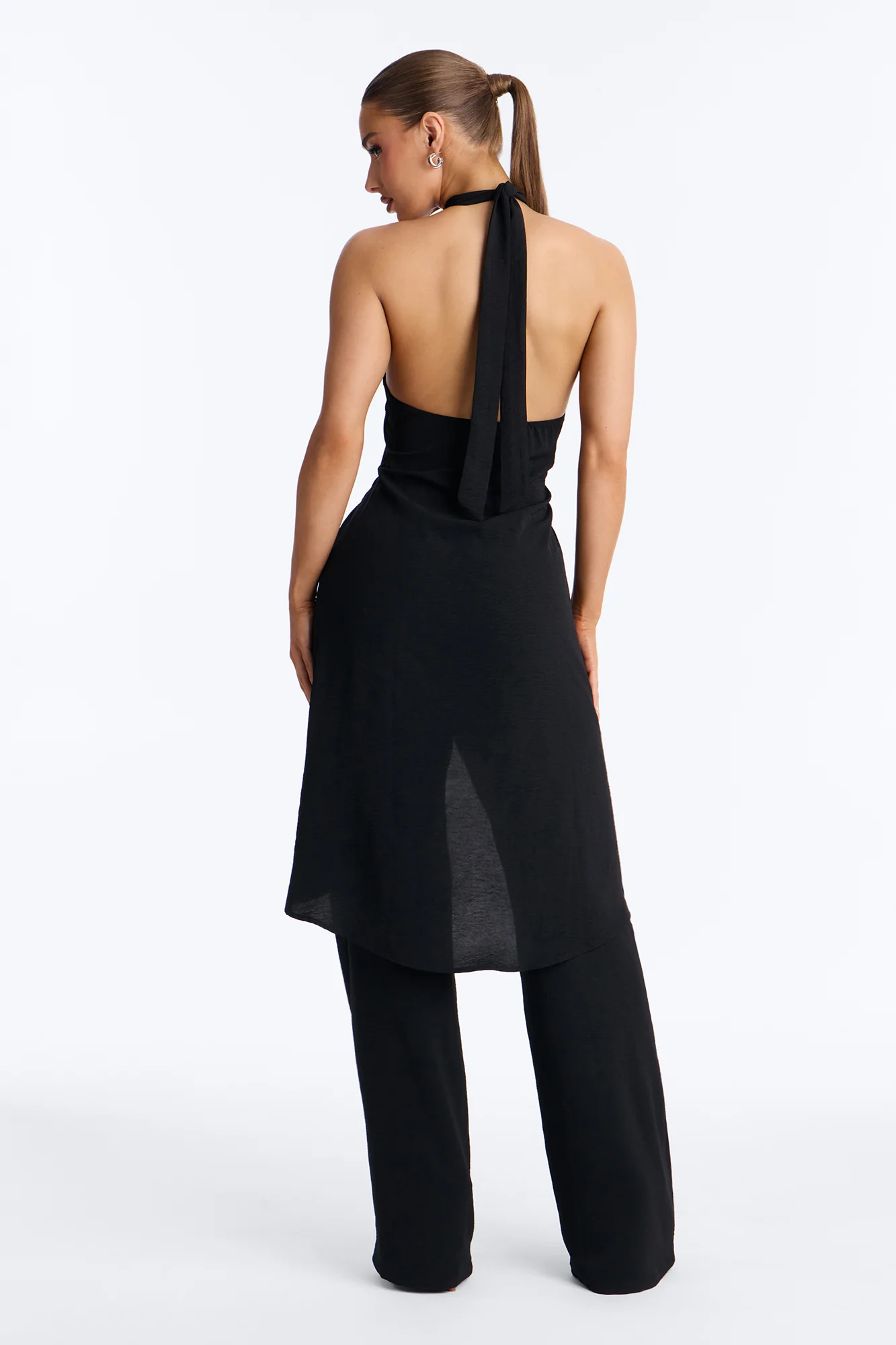 Born For This Halter Pant Set - Black - Image 4